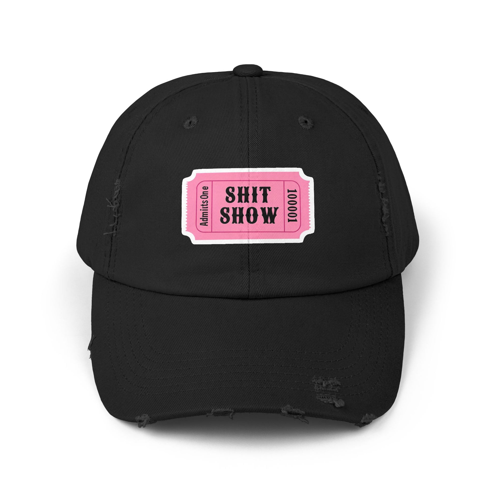 Shit Show Distressed Cap - Casual Unisex Hat, Fun Gift for Friends, Party Accessory, Unique Birthday Present, Everyday Wear