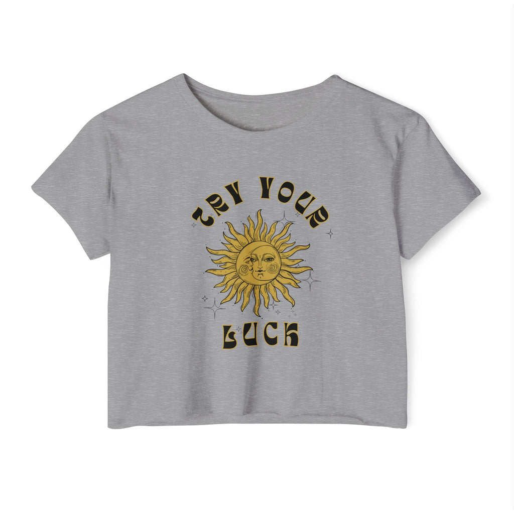 Sunny Vibes Festival Crop Top - Inspirational Summer Tee, Boho Style, Music Festival Apparel, Gift for Her, Casual Look