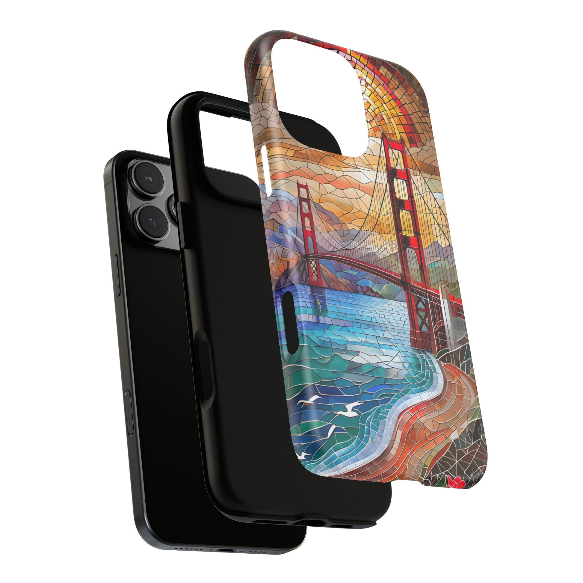 Golden Gate Bridge Phone Case, Artistic Phone Cover, Unique Gift for Travelers, Vibrant Cell Phone Accessory, Nature-Inspired Design