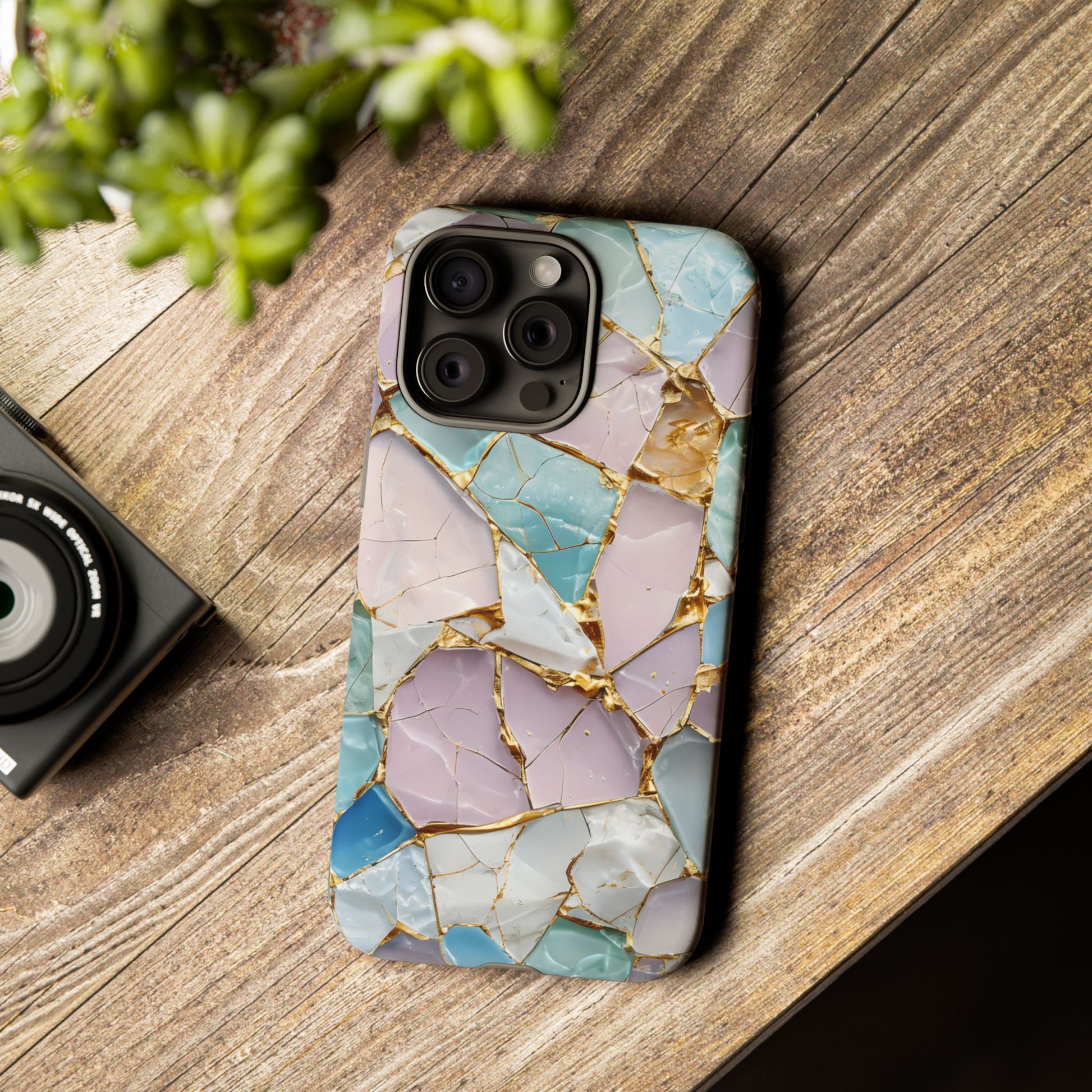 Colorful Phone Case - Tough Cases with Elegant Marble Design, Stylish Cover for Everyday Use, Gift for Her, Tech Accessory