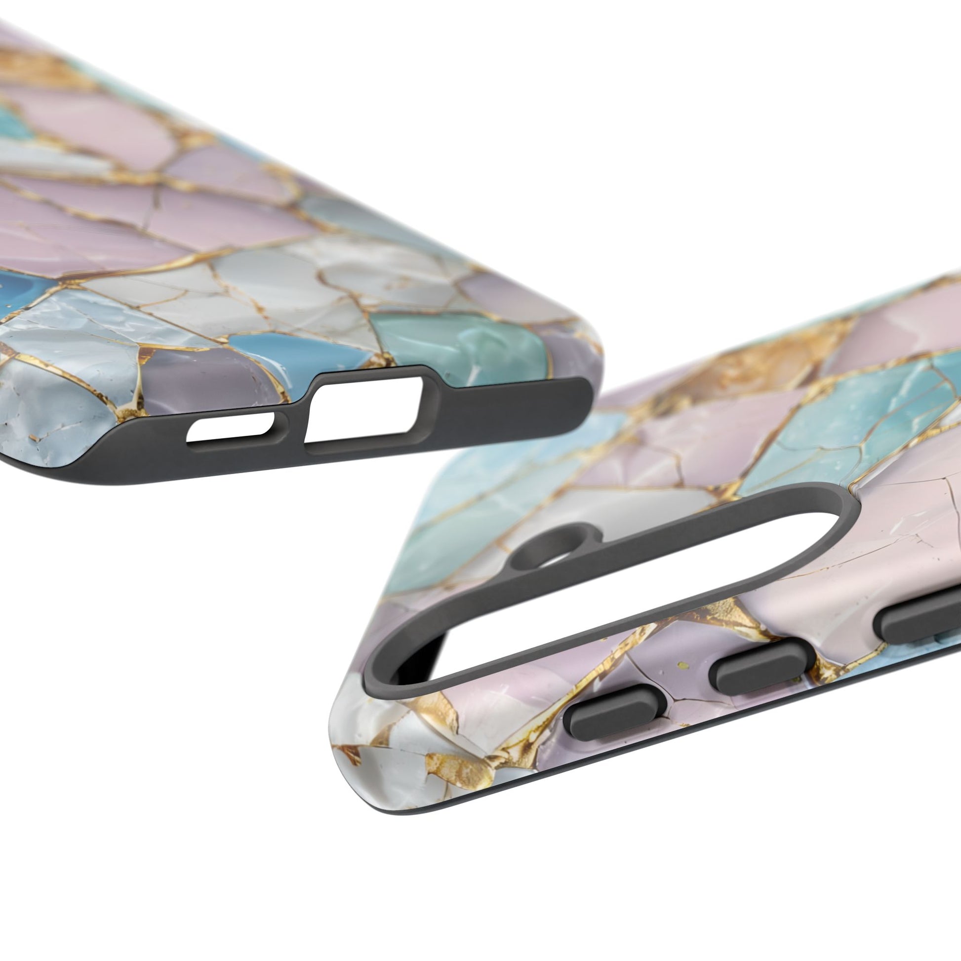 Colorful Phone Case - Tough Cases with Elegant Marble Design, Stylish Cover for Everyday Use, Gift for Her, Tech Accessory