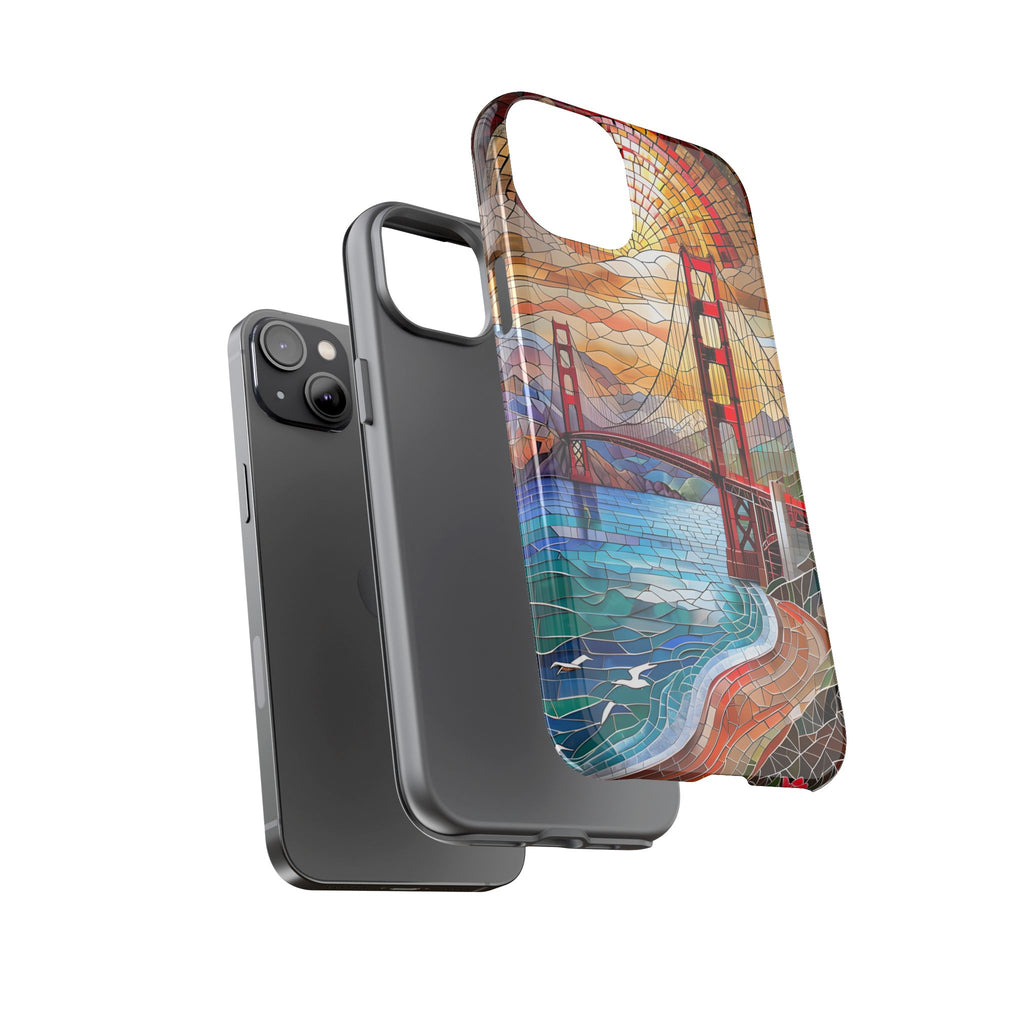 Golden Gate Bridge Phone Case, Artistic Phone Cover, Unique Gift for Travelers, Vibrant Cell Phone Accessory, Nature-Inspired Design