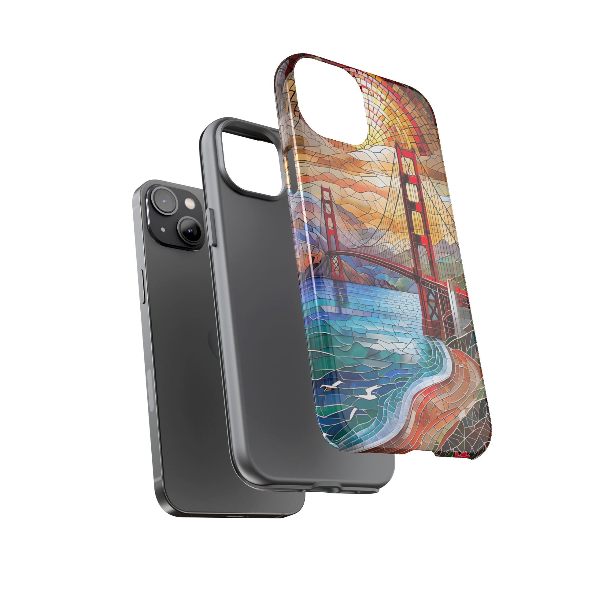 Golden Gate Bridge Phone Case, Artistic Phone Cover, Unique Gift for Travelers, Vibrant Cell Phone Accessory, Nature-Inspired Design