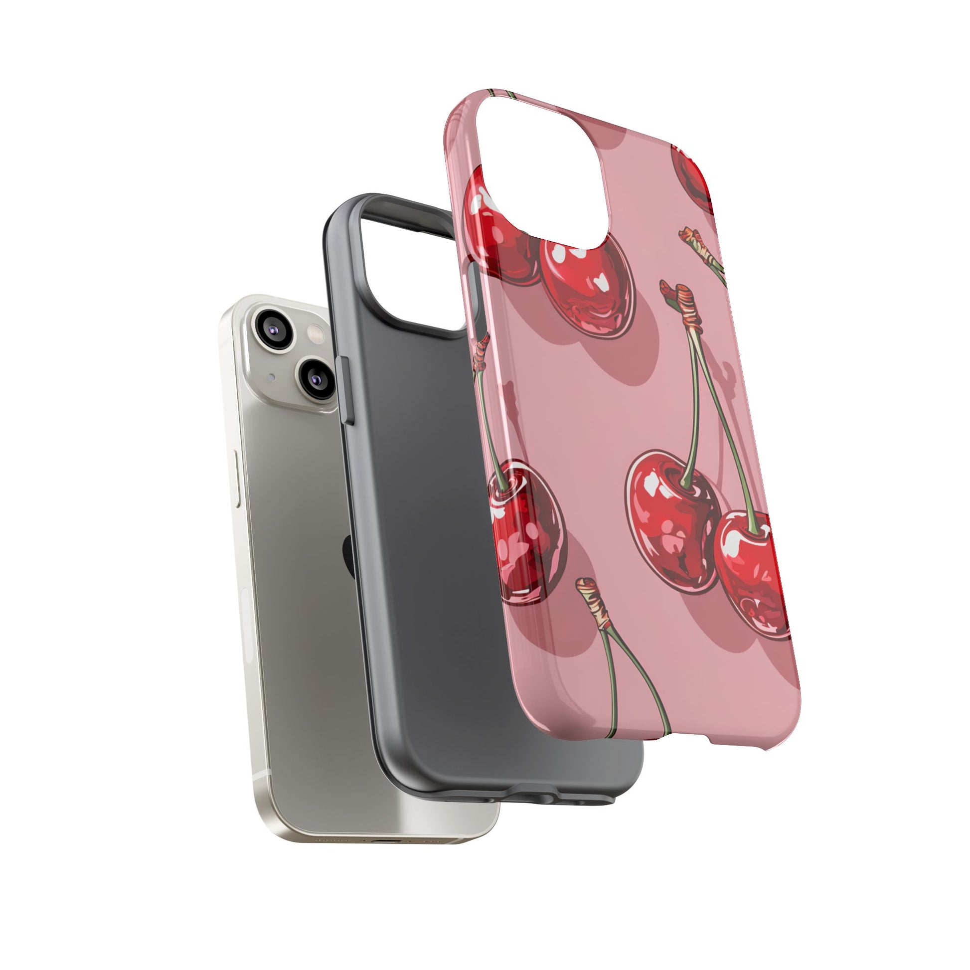 Cherry Blossom Phone Case, Tough Phone Cover, Cute Cherry Design, Summer Vibes, Phone Accessory, Gift for Her