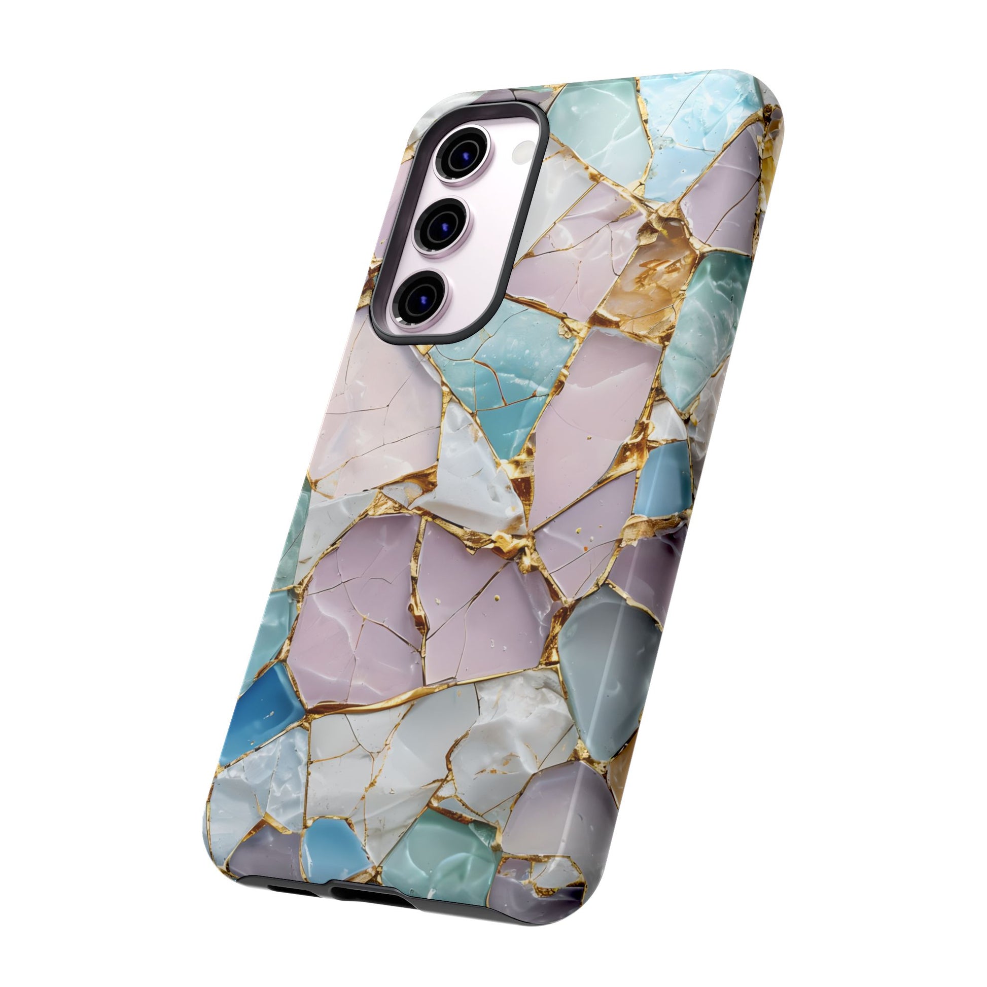 Colorful Phone Case - Tough Cases with Elegant Marble Design, Stylish Cover for Everyday Use, Gift for Her, Tech Accessory