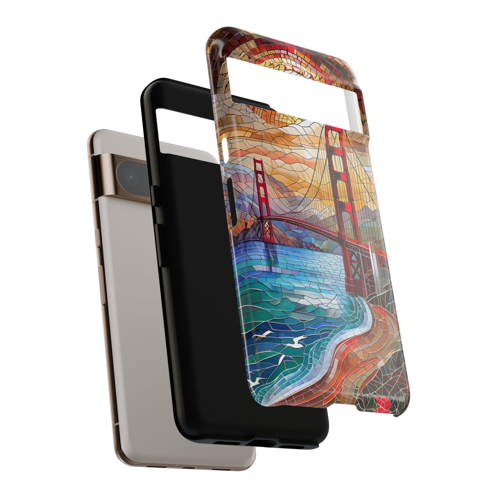 Golden Gate Bridge Phone Case, Artistic Phone Cover, Unique Gift for Travelers, Vibrant Cell Phone Accessory, Nature-Inspired Design