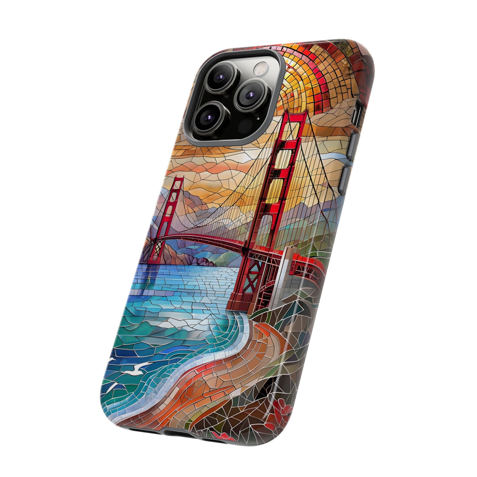 Golden Gate Bridge Phone Case, Artistic Phone Cover, Unique Gift for Travelers, Vibrant Cell Phone Accessory, Nature-Inspired Design