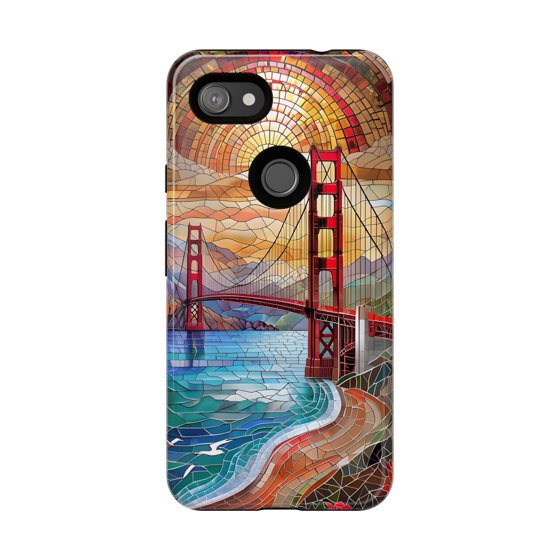 Golden Gate Bridge Phone Case, Artistic Phone Cover, Unique Gift for Travelers, Vibrant Cell Phone Accessory, Nature-Inspired Design