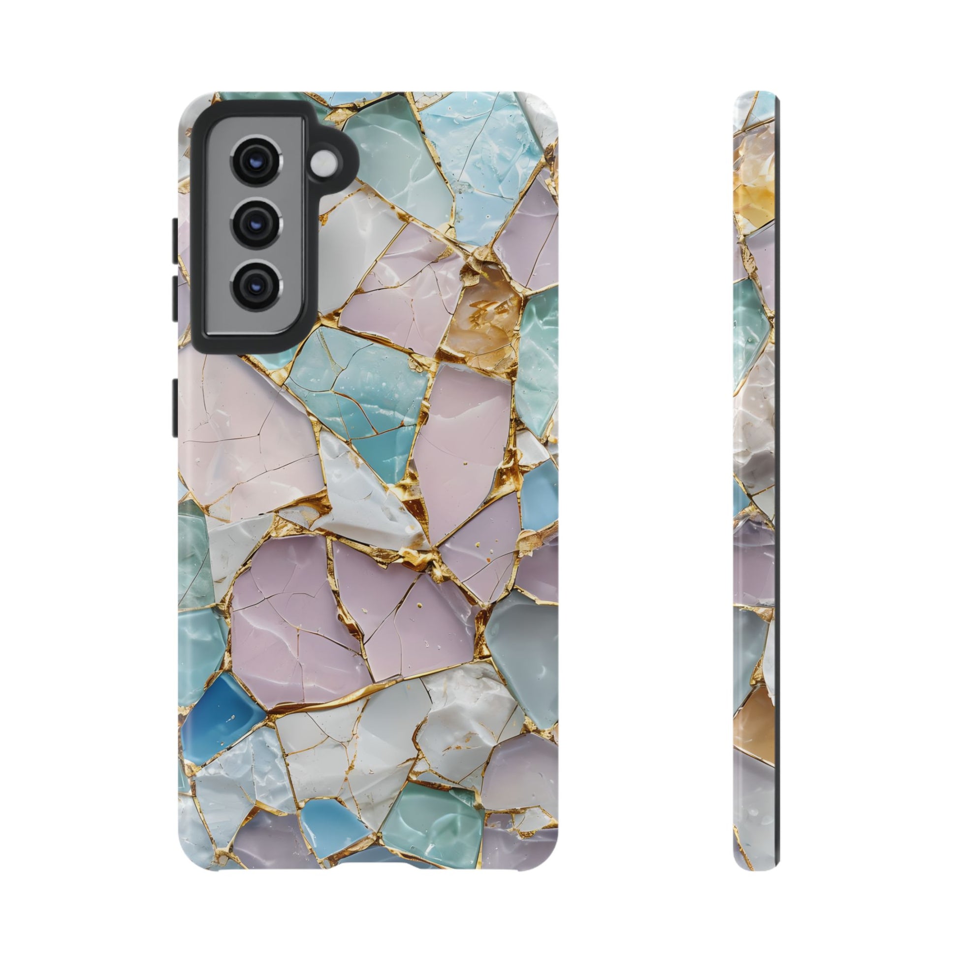 Colorful Phone Case - Tough Cases with Elegant Marble Design, Stylish Cover for Everyday Use, Gift for Her, Tech Accessory