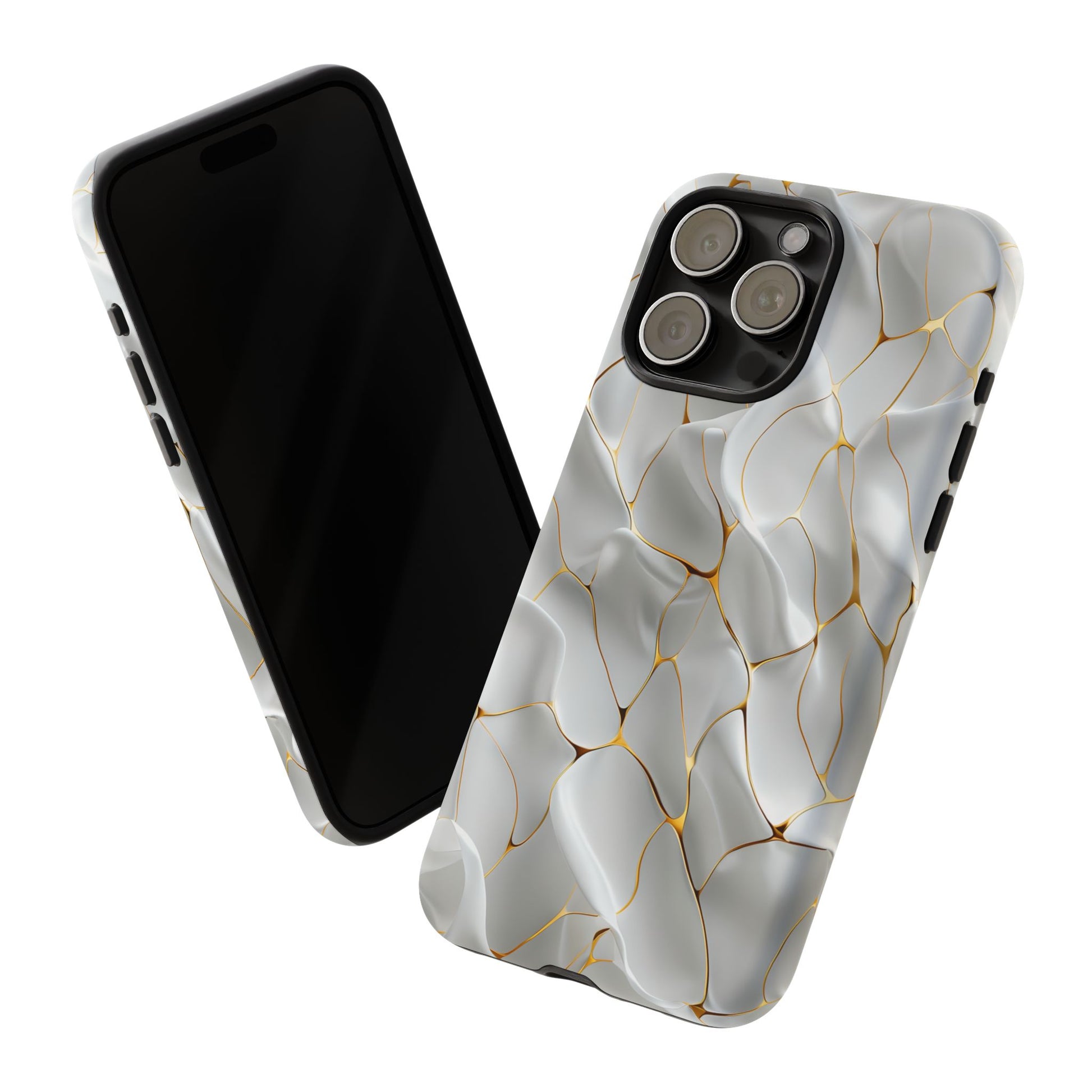 Elegant Phone Case with Golden Accents, Protective Mobile Cover, Stylish Tech Accessory, Perfect Gift for Any Occasion