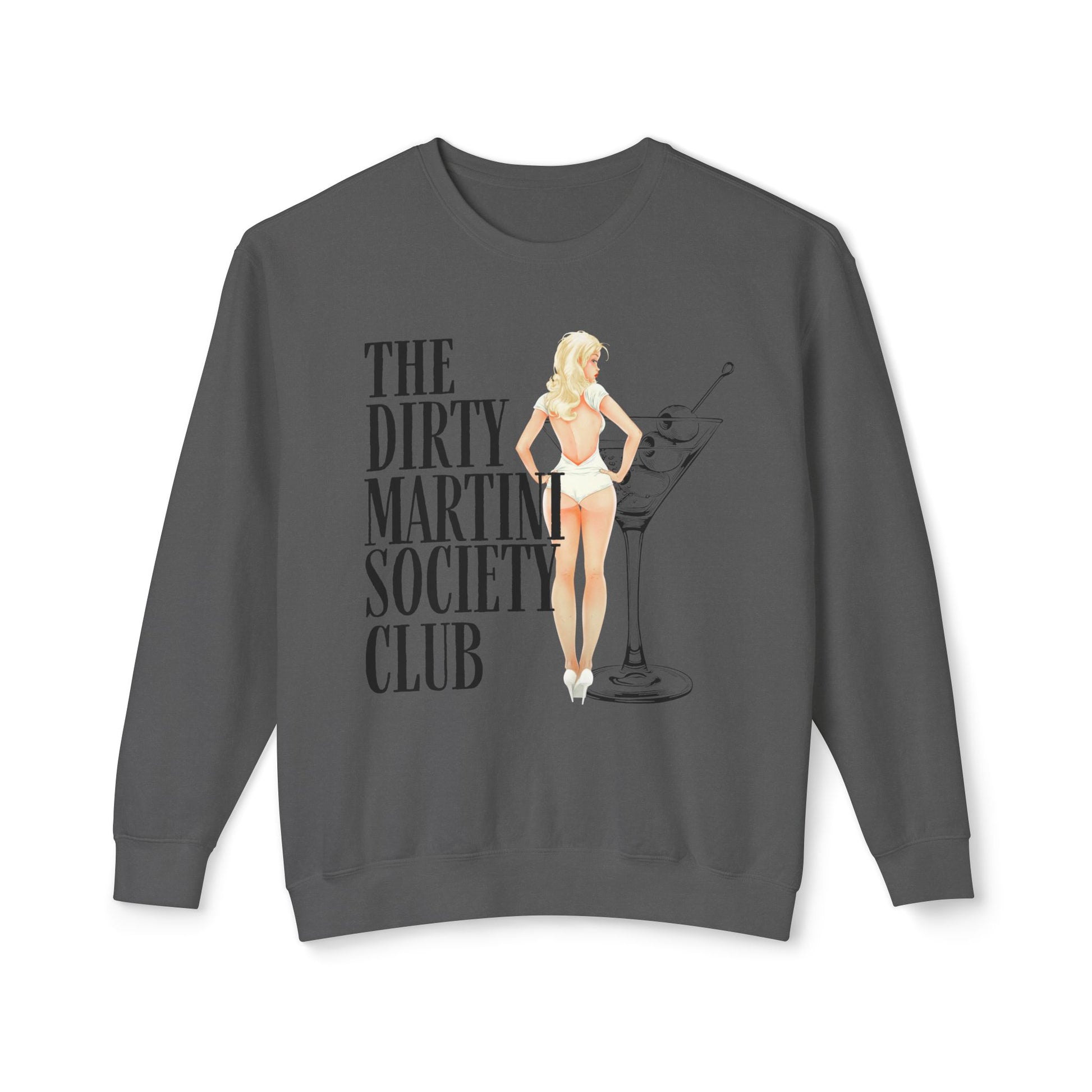 The Dirty Martini Society Club Unisex Crewneck Sweatshirt, Funny Party Gift, Cocktail Lover Apparel, Cozy Outing Top, Trendy Fashion [...]