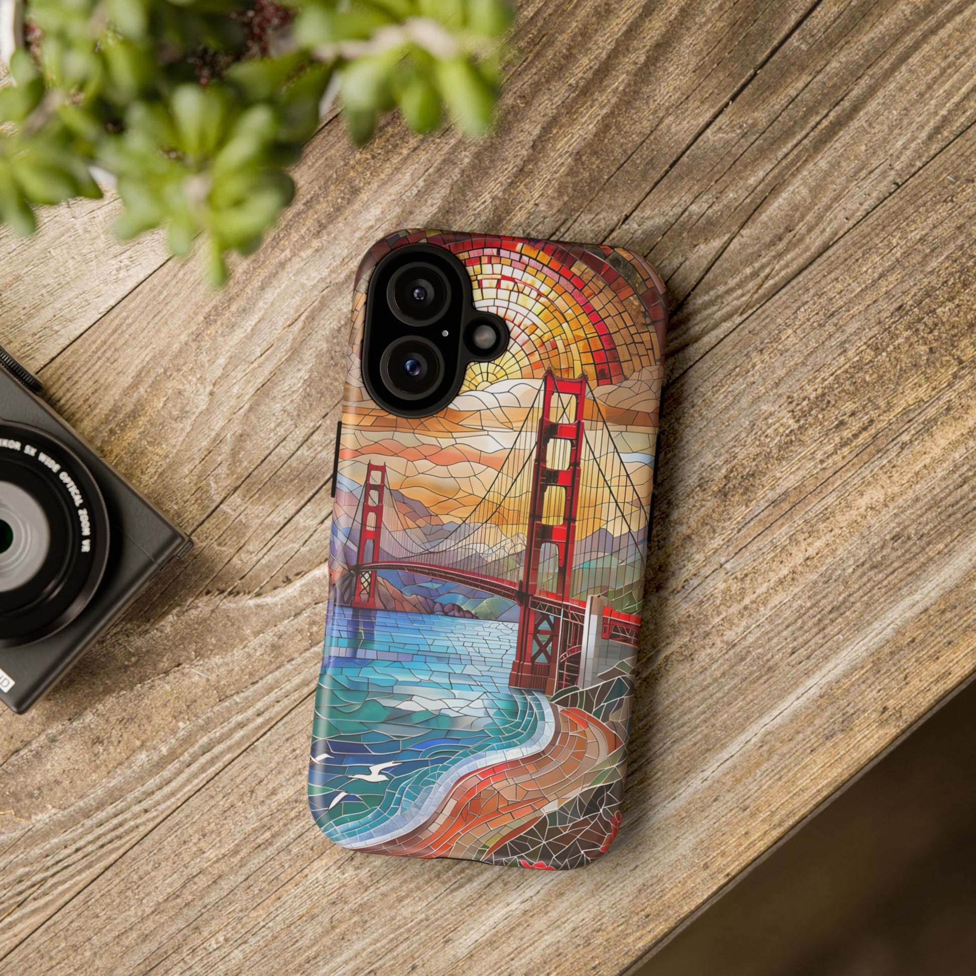 Golden Gate Bridge Phone Case, Artistic Phone Cover, Unique Gift for Travelers, Vibrant Cell Phone Accessory, Nature-Inspired Design