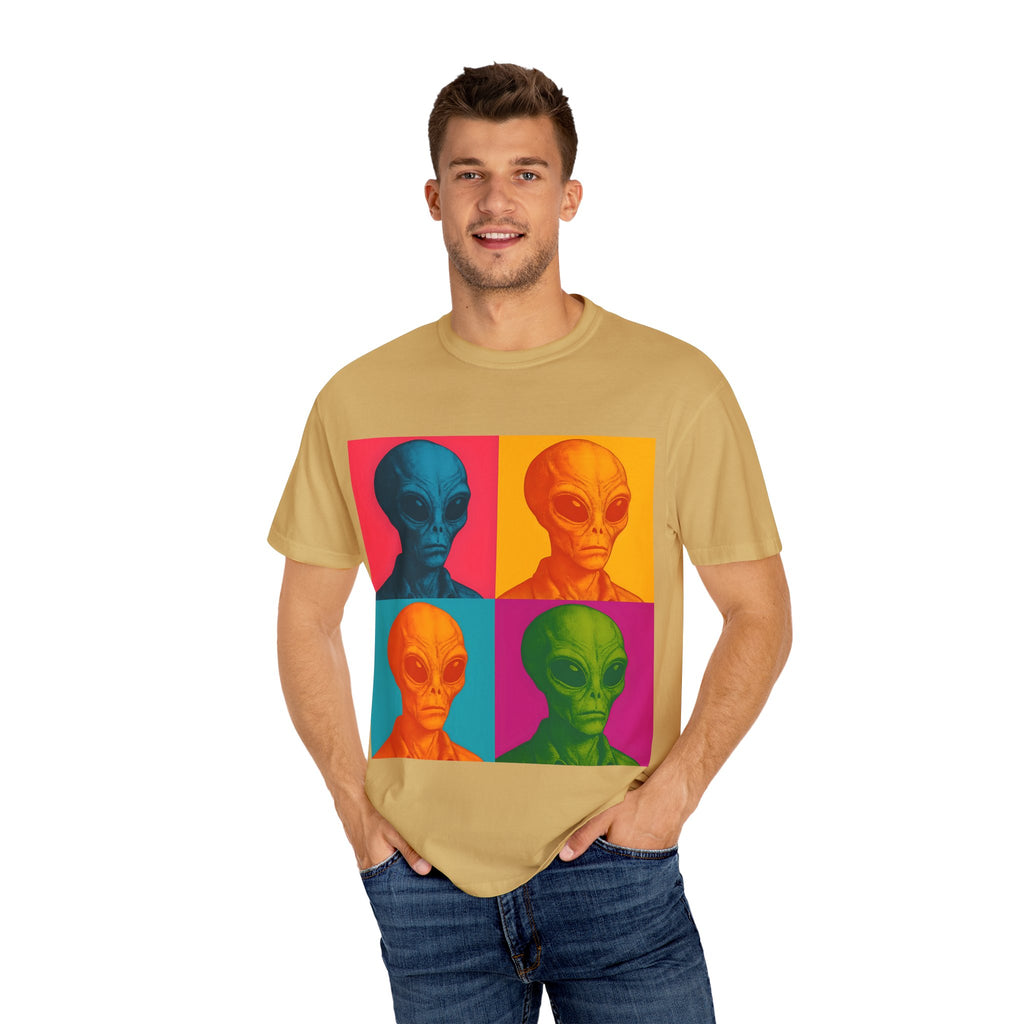 Pop Art Alien T-Shirt | Casual Wear, Gifts for Sci-Fi Fans, Vintage Style, Unisex Graphic Tee, Summer Fashion