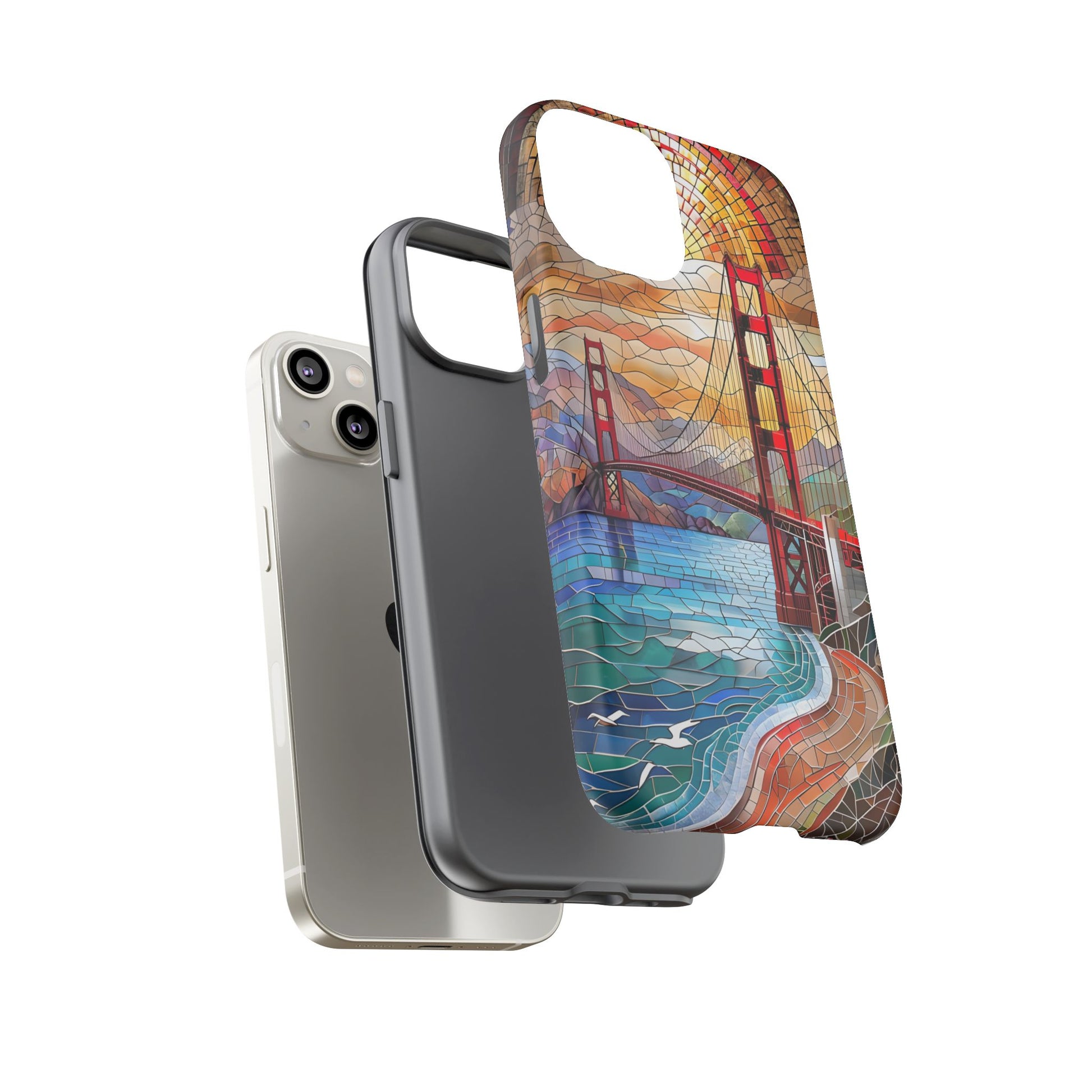 Golden Gate Bridge Phone Case, Artistic Phone Cover, Unique Gift for Travelers, Vibrant Cell Phone Accessory, Nature-Inspired Design