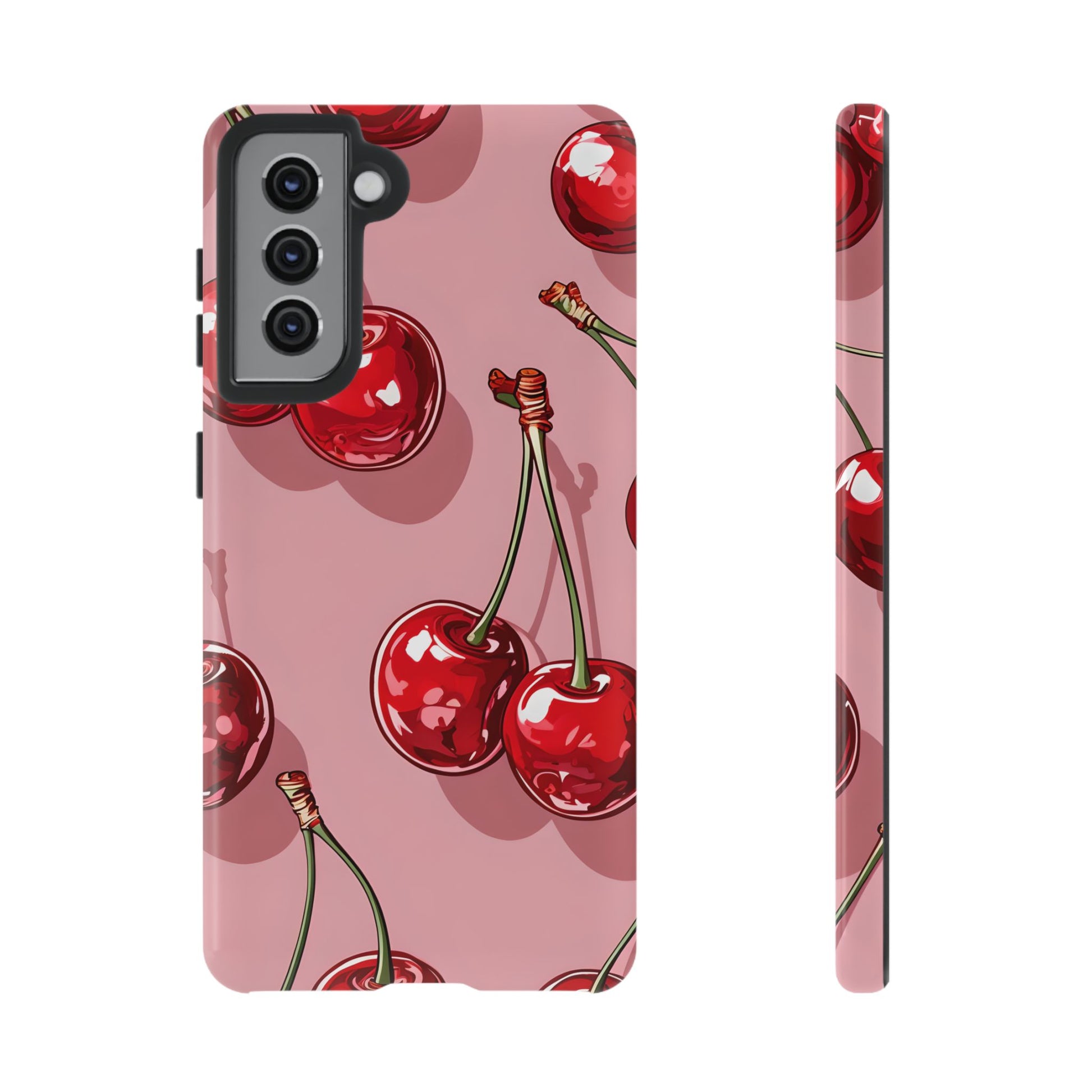 Cherry Blossom Phone Case, Tough Phone Cover, Cute Cherry Design, Summer Vibes, Phone Accessory, Gift for Her