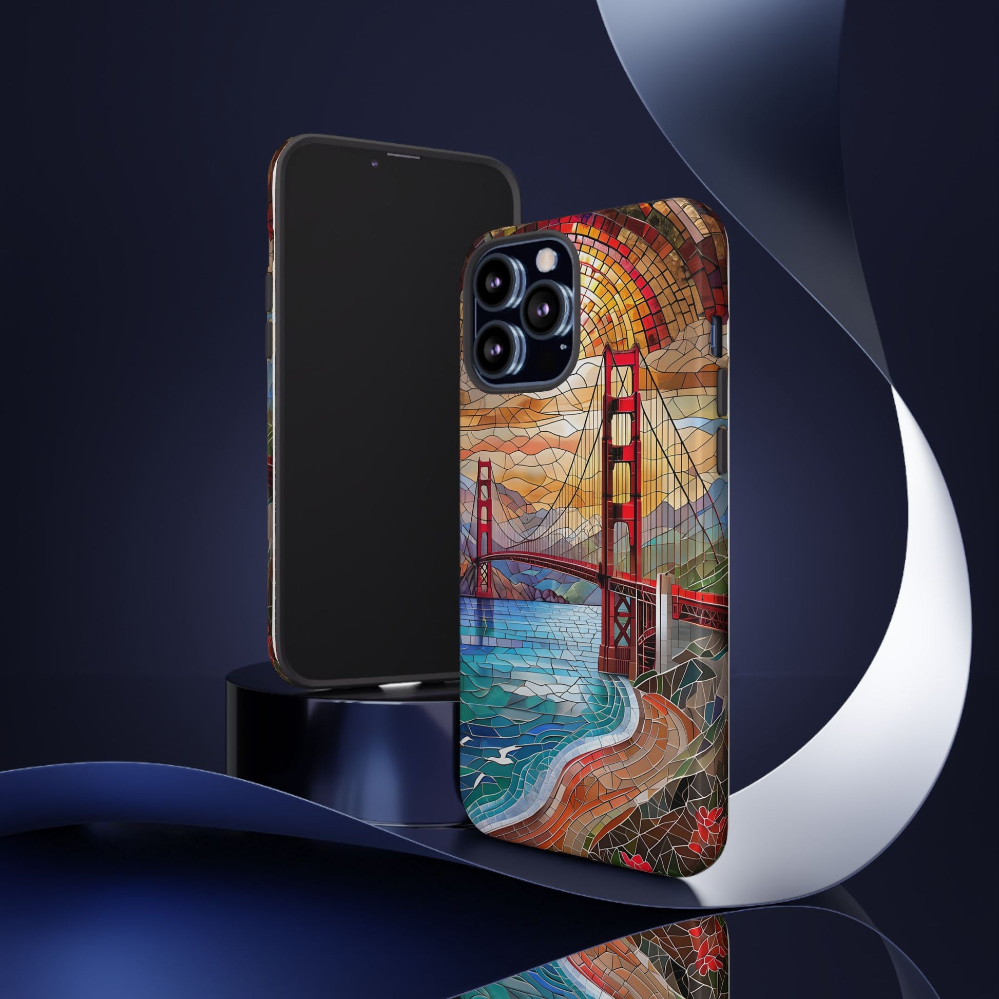Golden Gate Bridge Phone Case, Artistic Phone Cover, Unique Gift for Travelers, Vibrant Cell Phone Accessory, Nature-Inspired Design