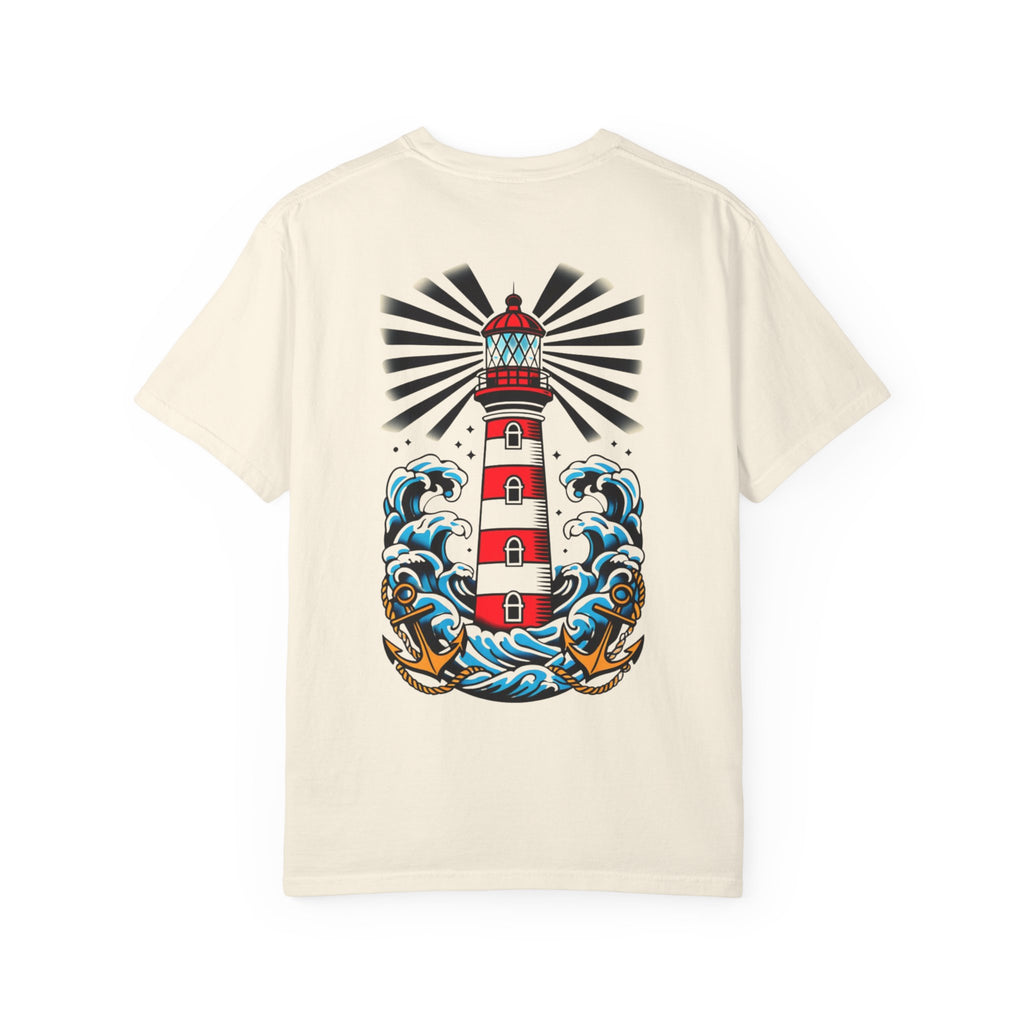 West Coast Lighthouse Unisex T-Shirt, Nautical Graphic Tee, Beach Lover Gift, Relaxed Fit, Summer Essentials, Vacation Wear