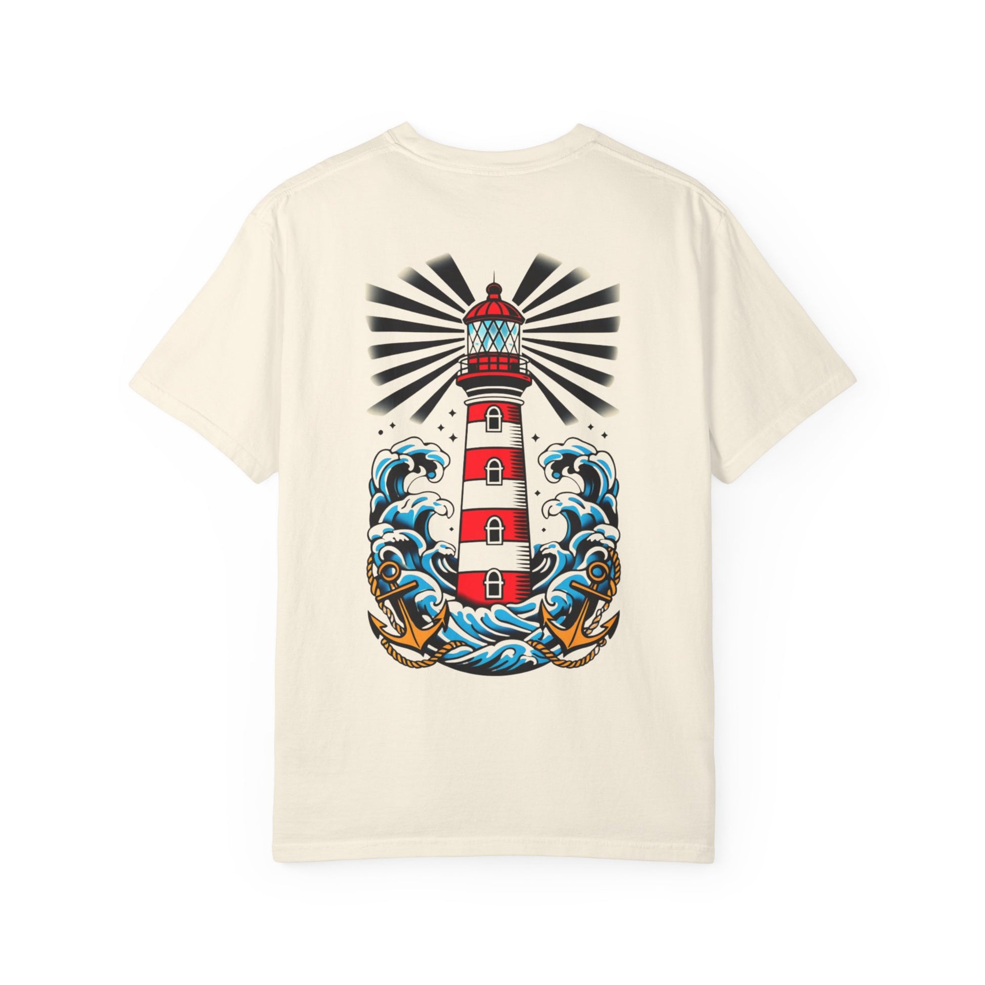 West Coast Lighthouse Unisex T-Shirt, Nautical Graphic Tee, Beach Lover Gift, Relaxed Fit, Summer Essentials, Vacation Wear