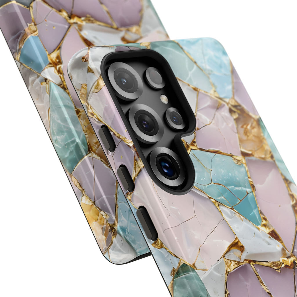 Colorful Phone Case - Tough Cases with Elegant Marble Design, Stylish Cover for Everyday Use, Gift for Her, Tech Accessory