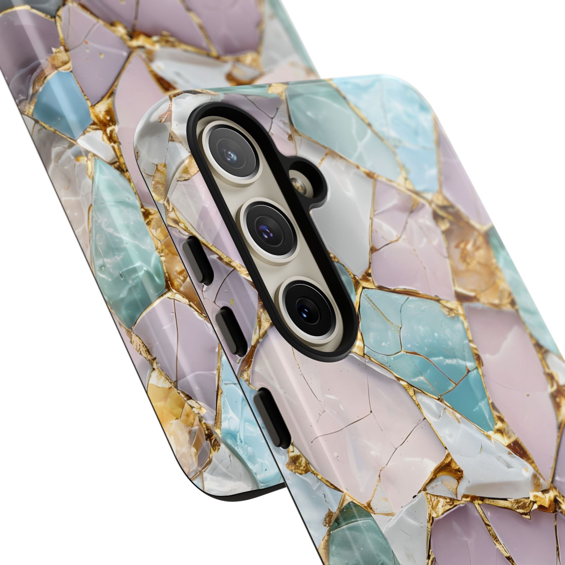 Colorful Phone Case - Tough Cases with Elegant Marble Design, Stylish Cover for Everyday Use, Gift for Her, Tech Accessory