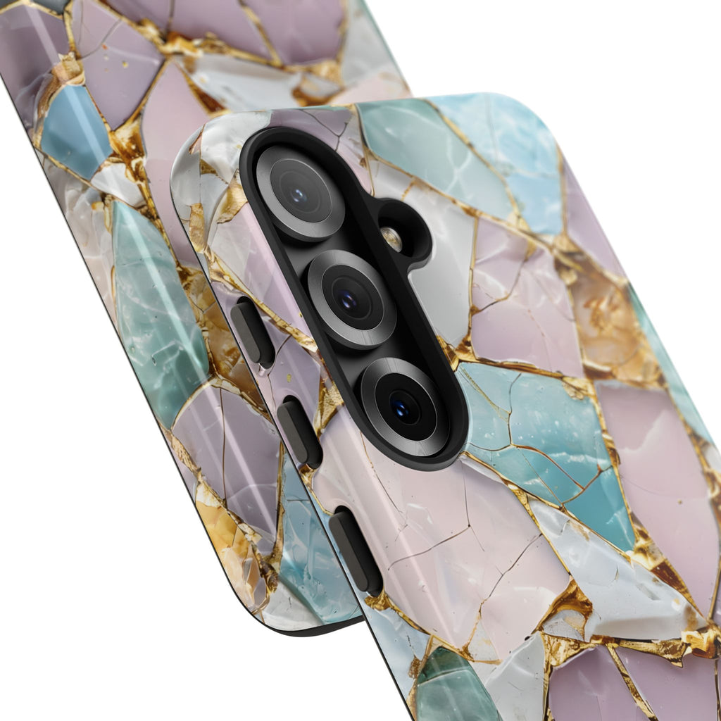 Colorful Phone Case - Tough Cases with Elegant Marble Design, Stylish Cover for Everyday Use, Gift for Her, Tech Accessory