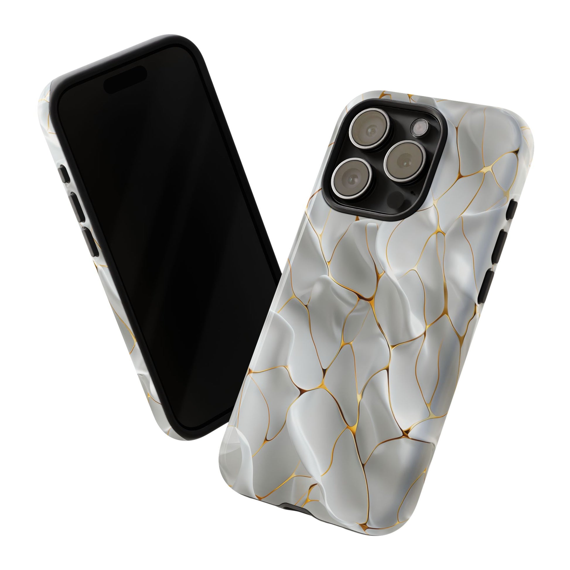 Elegant Phone Case with Golden Accents, Protective Mobile Cover, Stylish Tech Accessory, Perfect Gift for Any Occasion