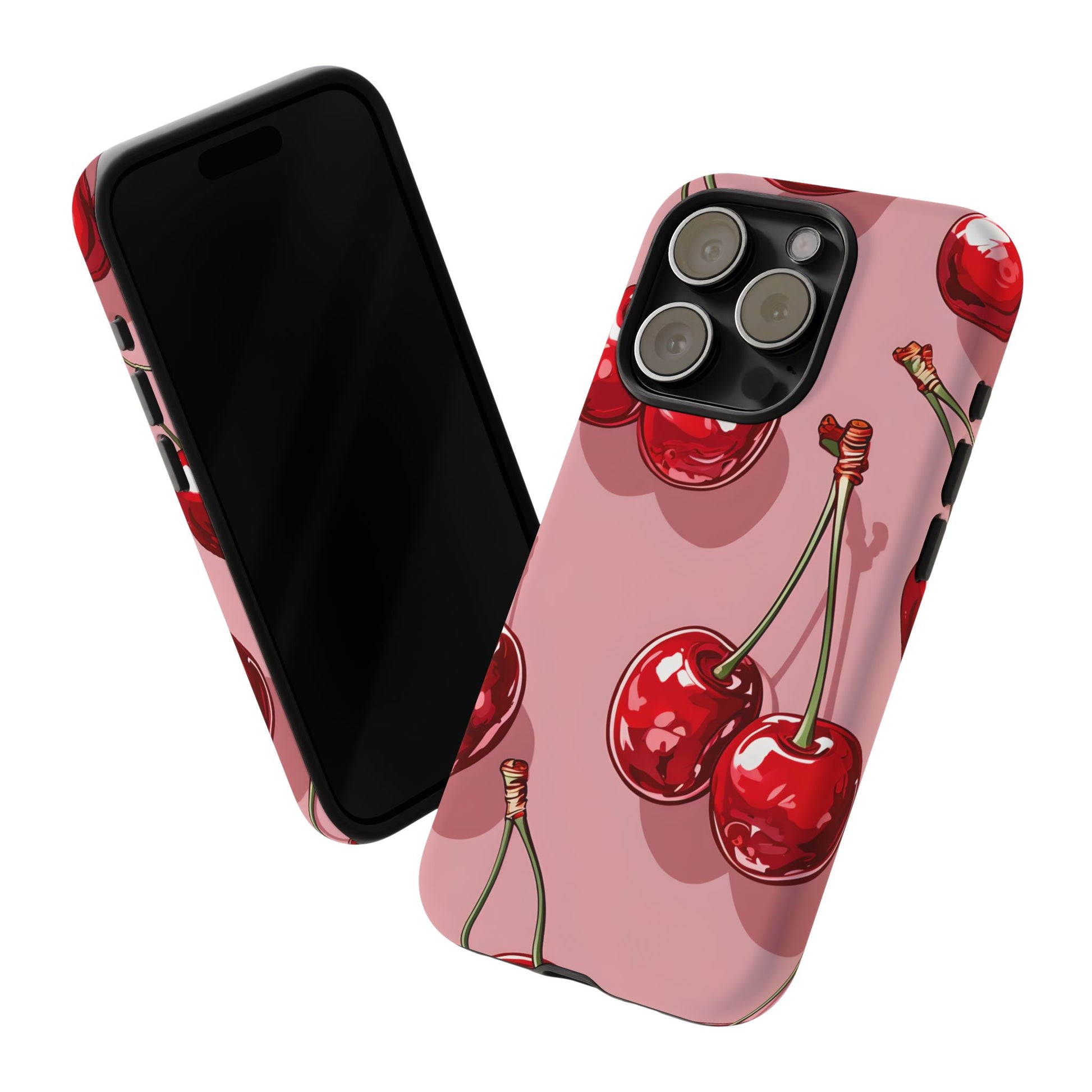 Cherry Blossom Phone Case, Tough Phone Cover, Cute Cherry Design, Summer Vibes, Phone Accessory, Gift for Her