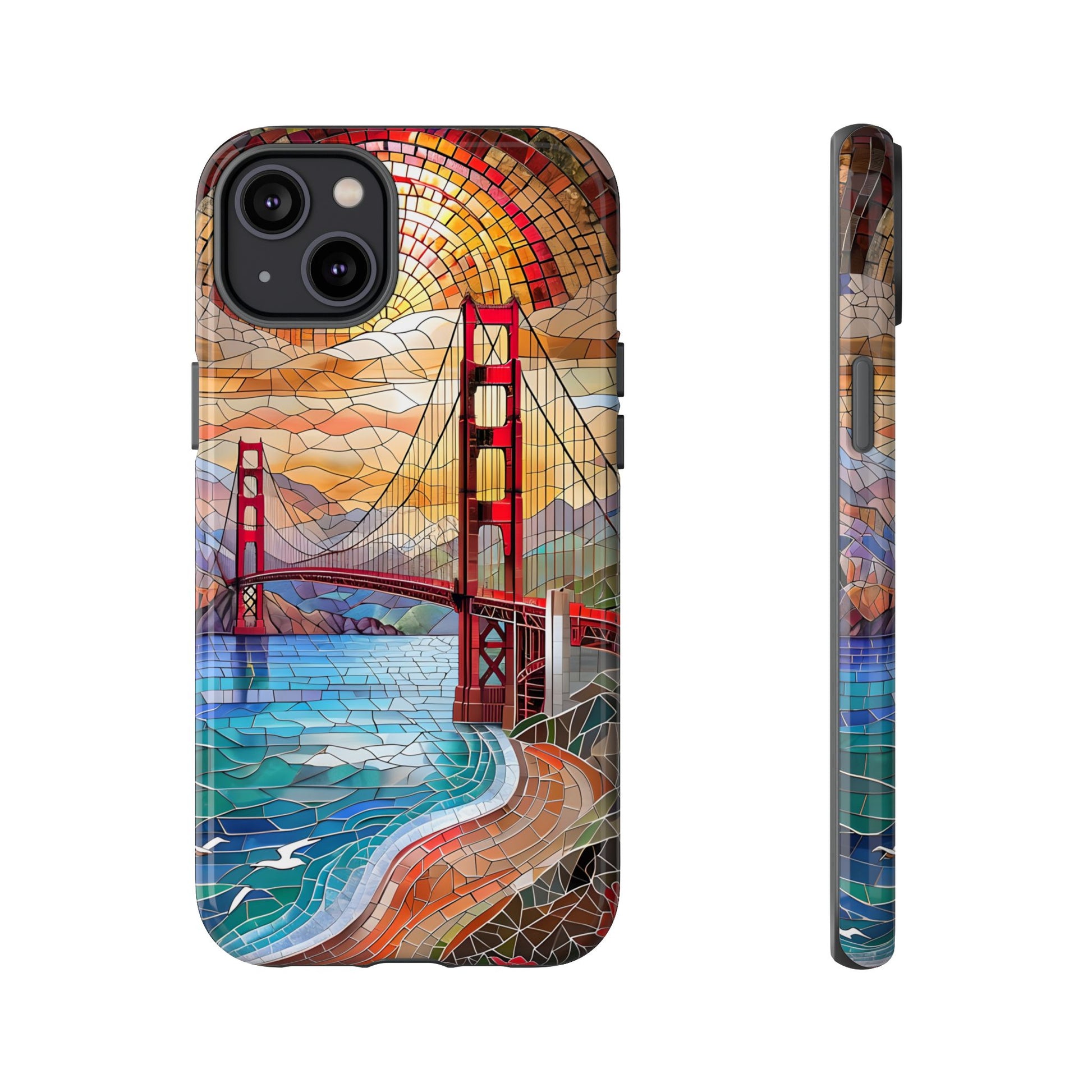 Golden Gate Bridge Phone Case, Artistic Phone Cover, Unique Gift for Travelers, Vibrant Cell Phone Accessory, Nature-Inspired Design
