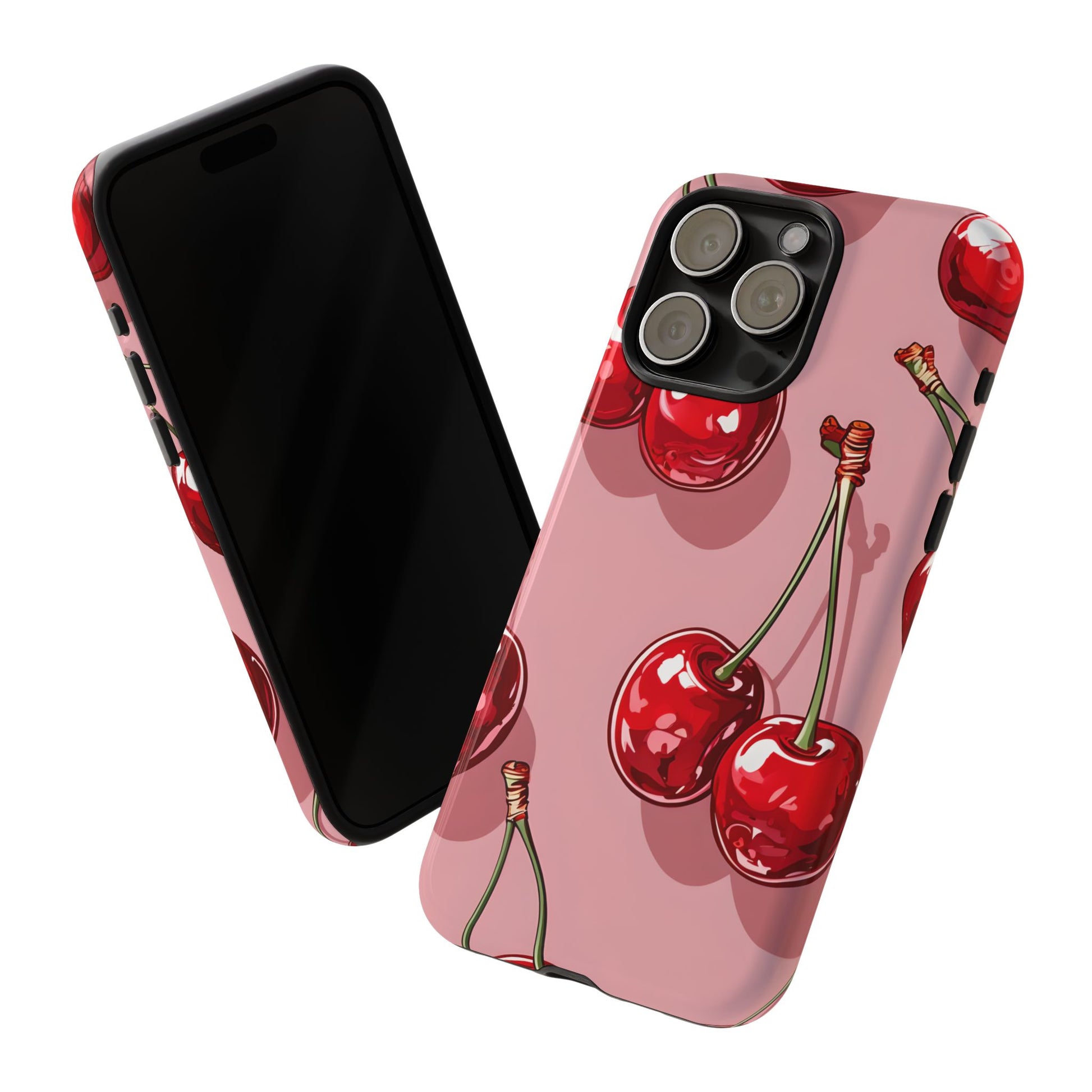 Cherry Blossom Phone Case, Tough Phone Cover, Cute Cherry Design, Summer Vibes, Phone Accessory, Gift for Her