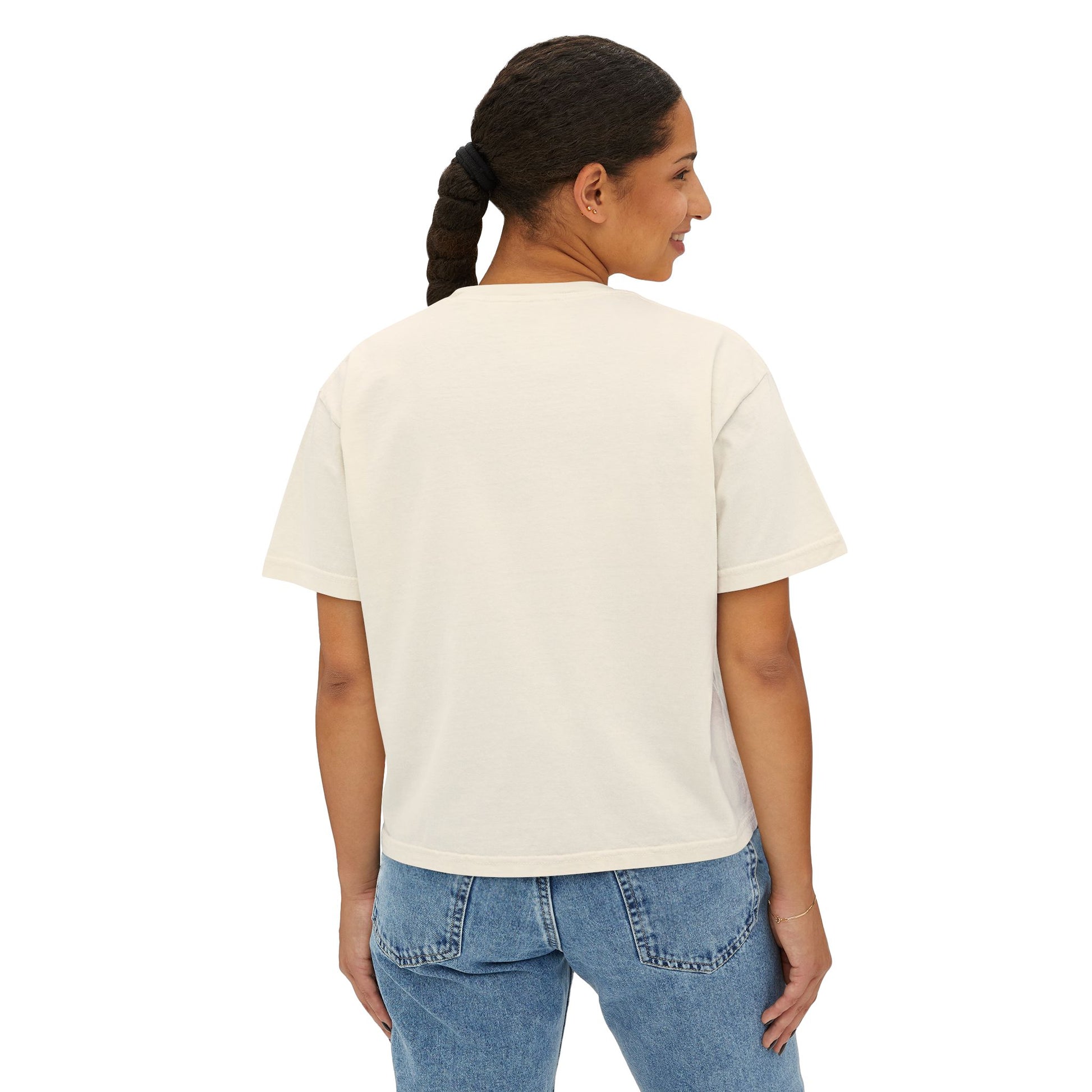 Chic Cherry Women's Boxy Tee, Casual T-Shirt, Summer Top, Gift for Her, Trendy Graphic Tee