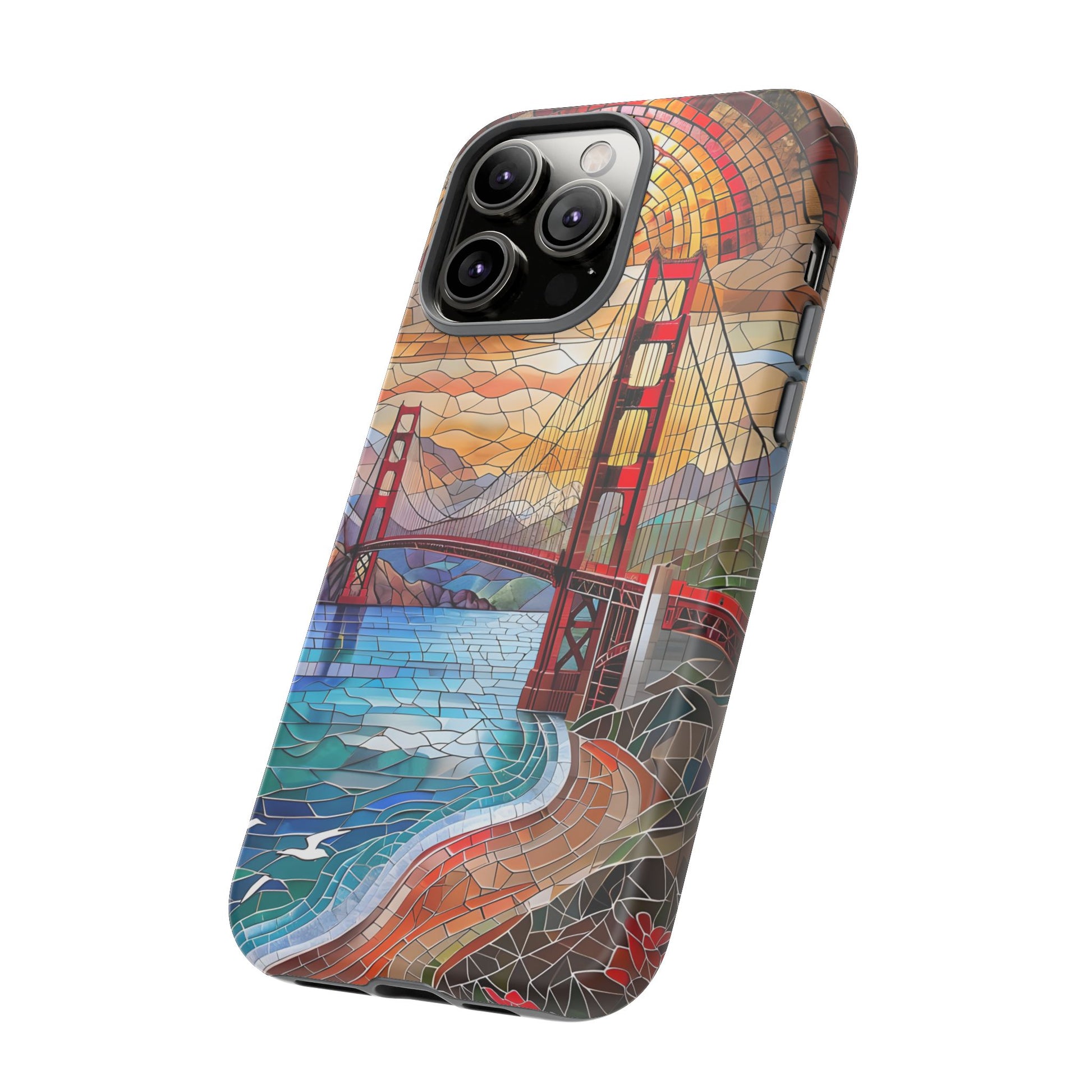 Golden Gate Bridge Phone Case, Artistic Phone Cover, Unique Gift for Travelers, Vibrant Cell Phone Accessory, Nature-Inspired Design