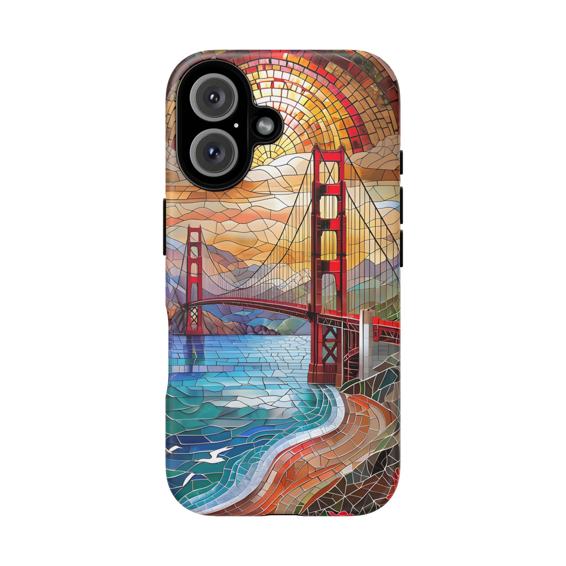 Golden Gate Bridge Phone Case, Artistic Phone Cover, Unique Gift for Travelers, Vibrant Cell Phone Accessory, Nature-Inspired Design