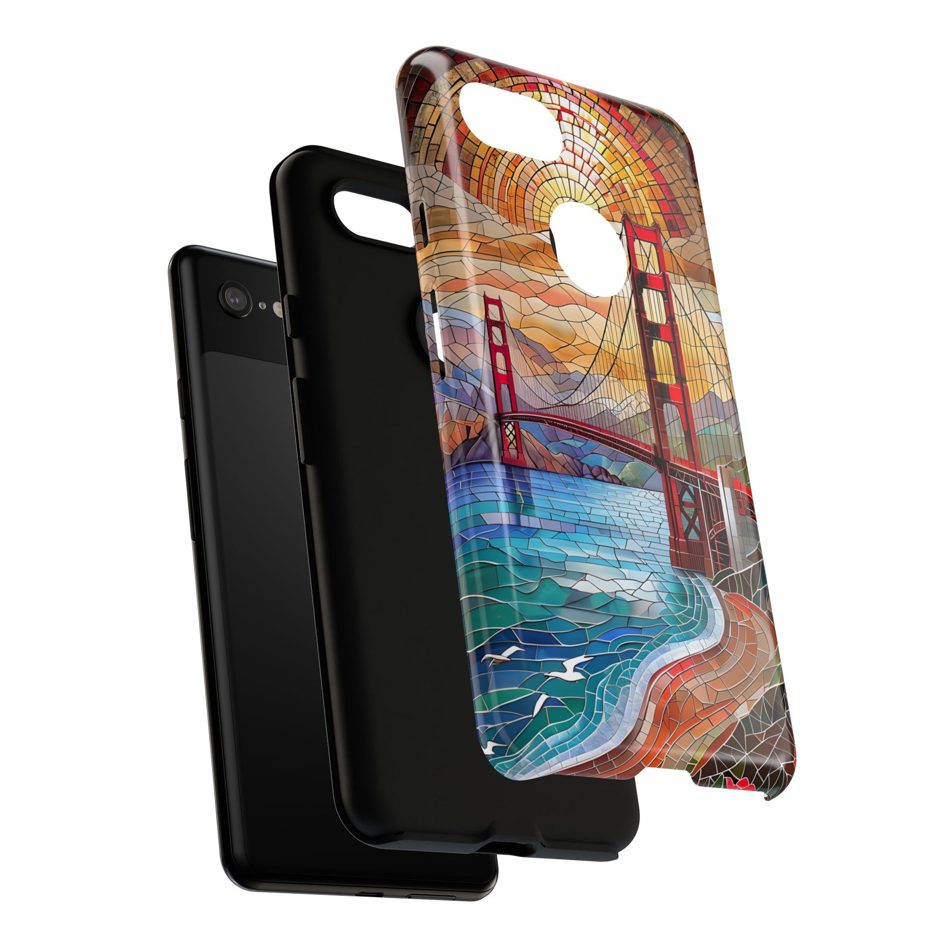 Golden Gate Bridge Phone Case, Artistic Phone Cover, Unique Gift for Travelers, Vibrant Cell Phone Accessory, Nature-Inspired Design