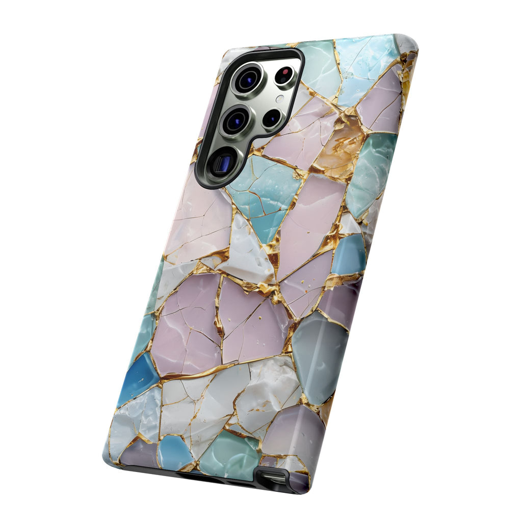 Colorful Phone Case - Tough Cases with Elegant Marble Design, Stylish Cover for Everyday Use, Gift for Her, Tech Accessory
