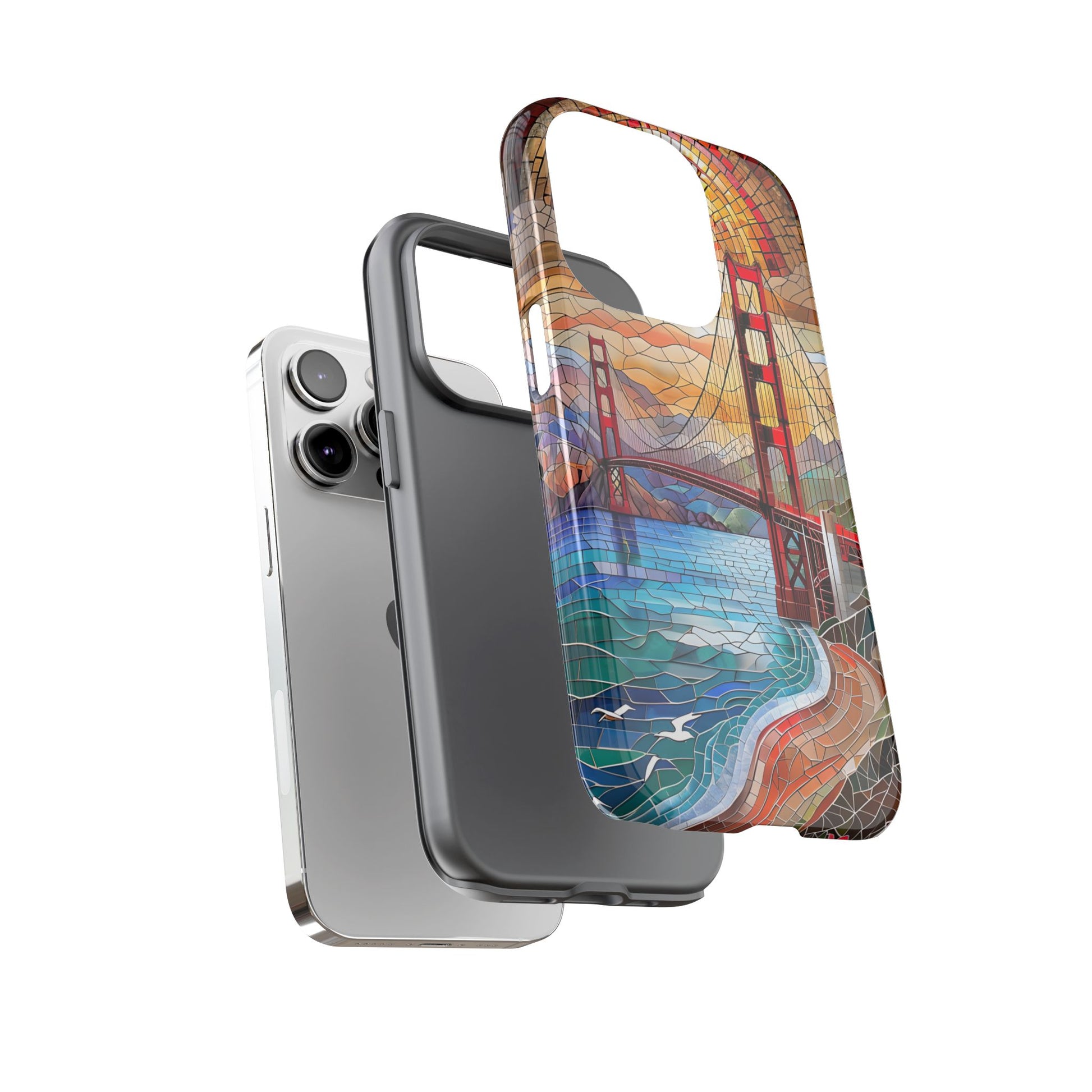 Golden Gate Bridge Phone Case, Artistic Phone Cover, Unique Gift for Travelers, Vibrant Cell Phone Accessory, Nature-Inspired Design