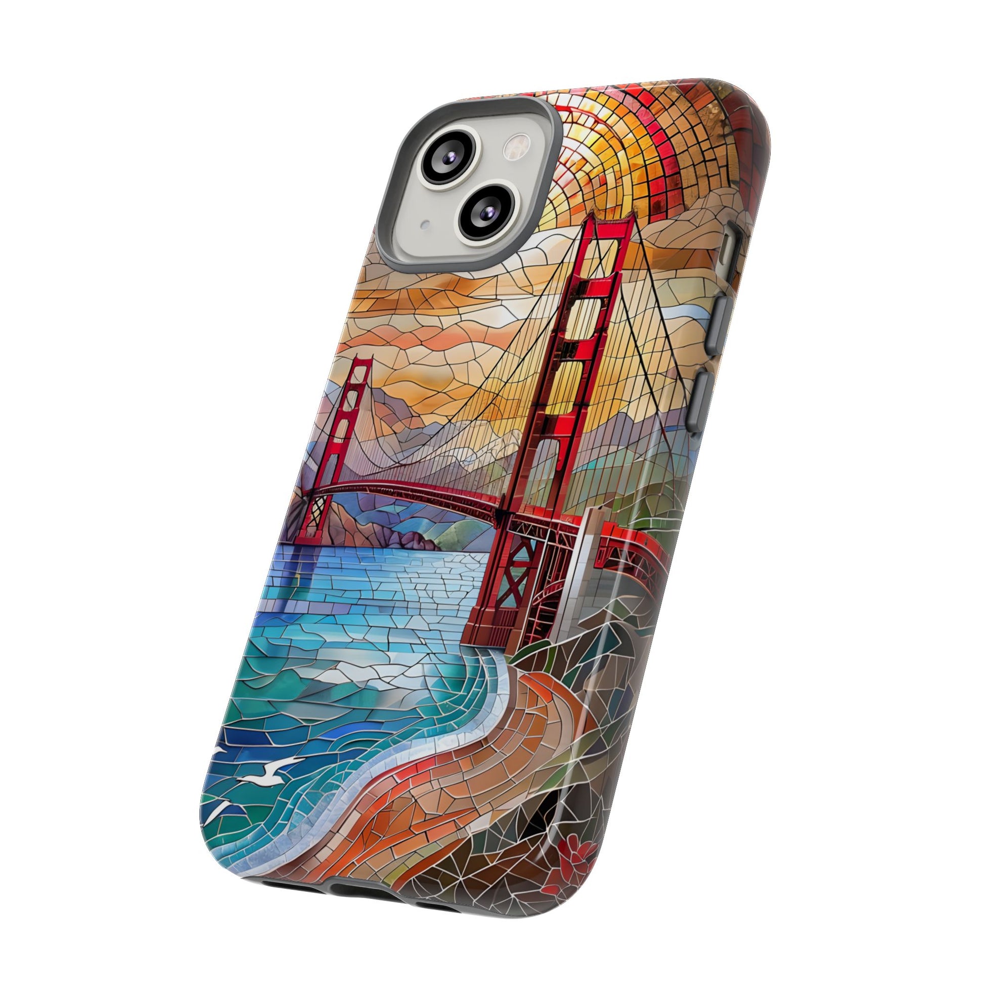 Golden Gate Bridge Phone Case, Artistic Phone Cover, Unique Gift for Travelers, Vibrant Cell Phone Accessory, Nature-Inspired Design