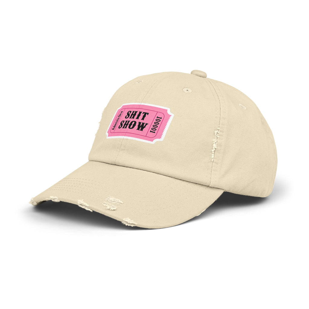 Shit Show Distressed Cap - Casual Unisex Hat, Fun Gift for Friends, Party Accessory, Unique Birthday Present, Everyday Wear