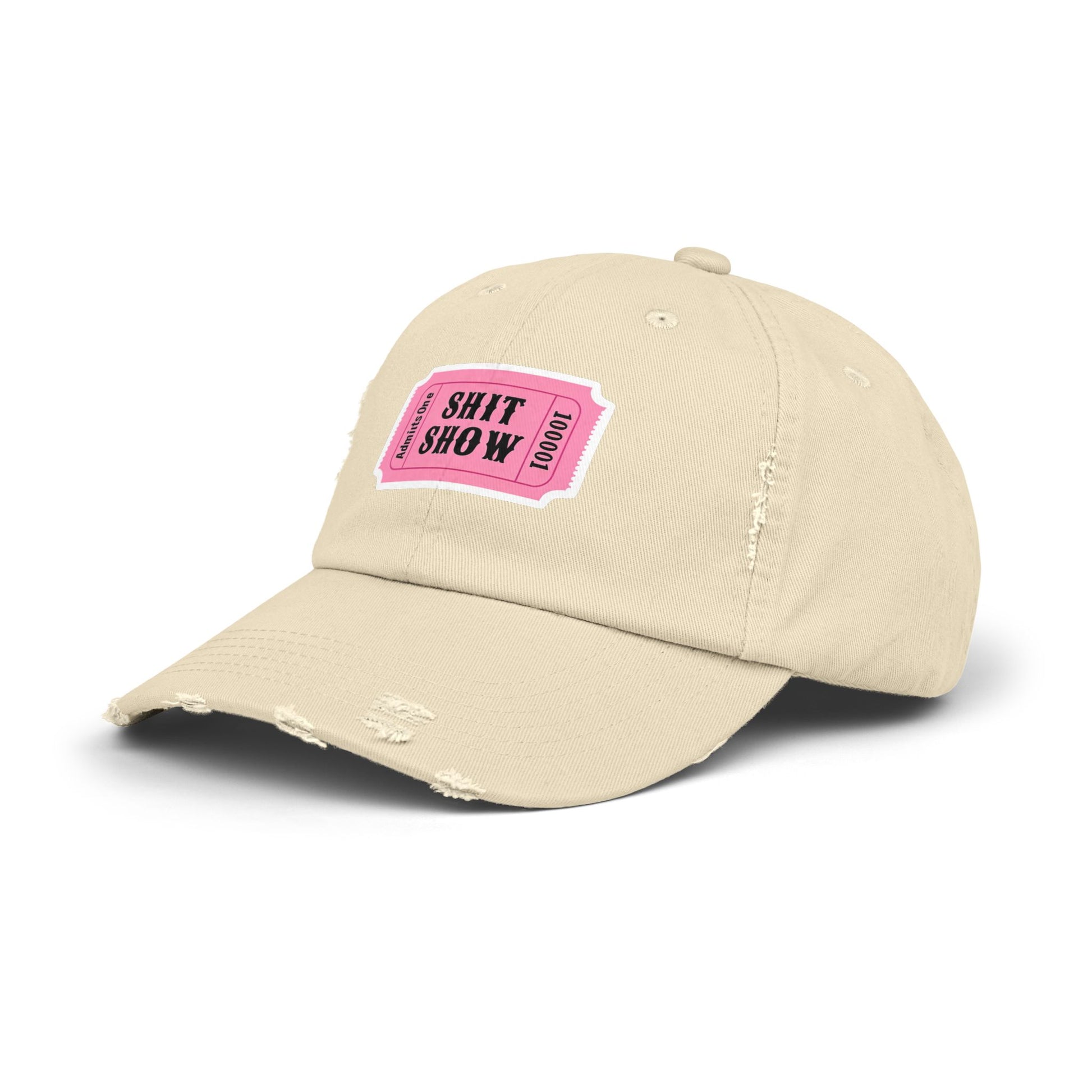 Shit Show Distressed Cap - Casual Unisex Hat, Fun Gift for Friends, Party Accessory, Unique Birthday Present, Everyday Wear