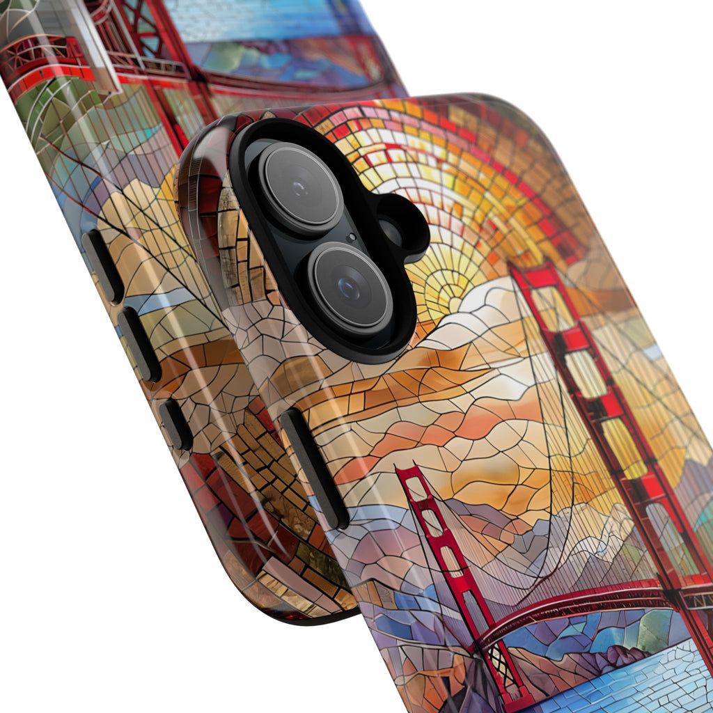 Golden Gate Bridge Phone Case, Artistic Phone Cover, Unique Gift for Travelers, Vibrant Cell Phone Accessory, Nature-Inspired Design