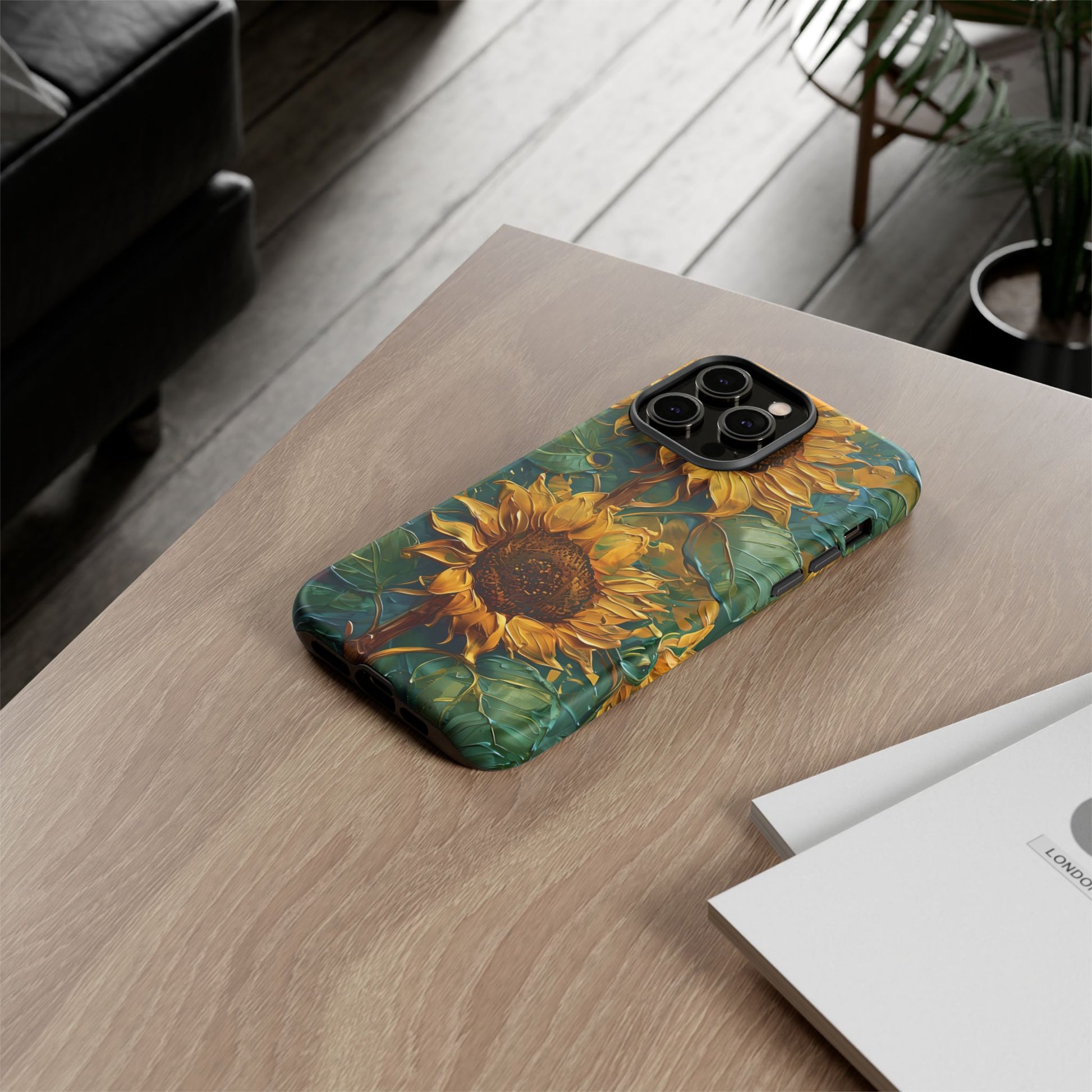 Sunflower Tough Phone Case - Floral Protection, Gift for Nature Lovers, Customizable, Summer Vibes, Eco-Friendly Accessories
