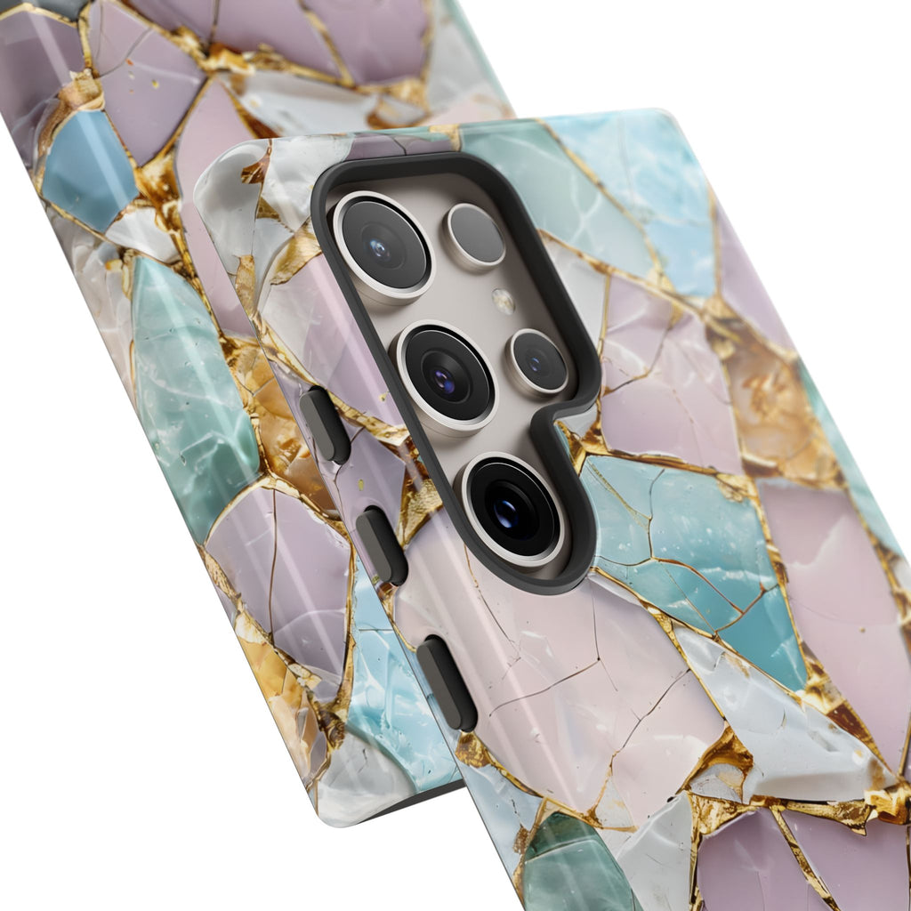 Colorful Phone Case - Tough Cases with Elegant Marble Design, Stylish Cover for Everyday Use, Gift for Her, Tech Accessory