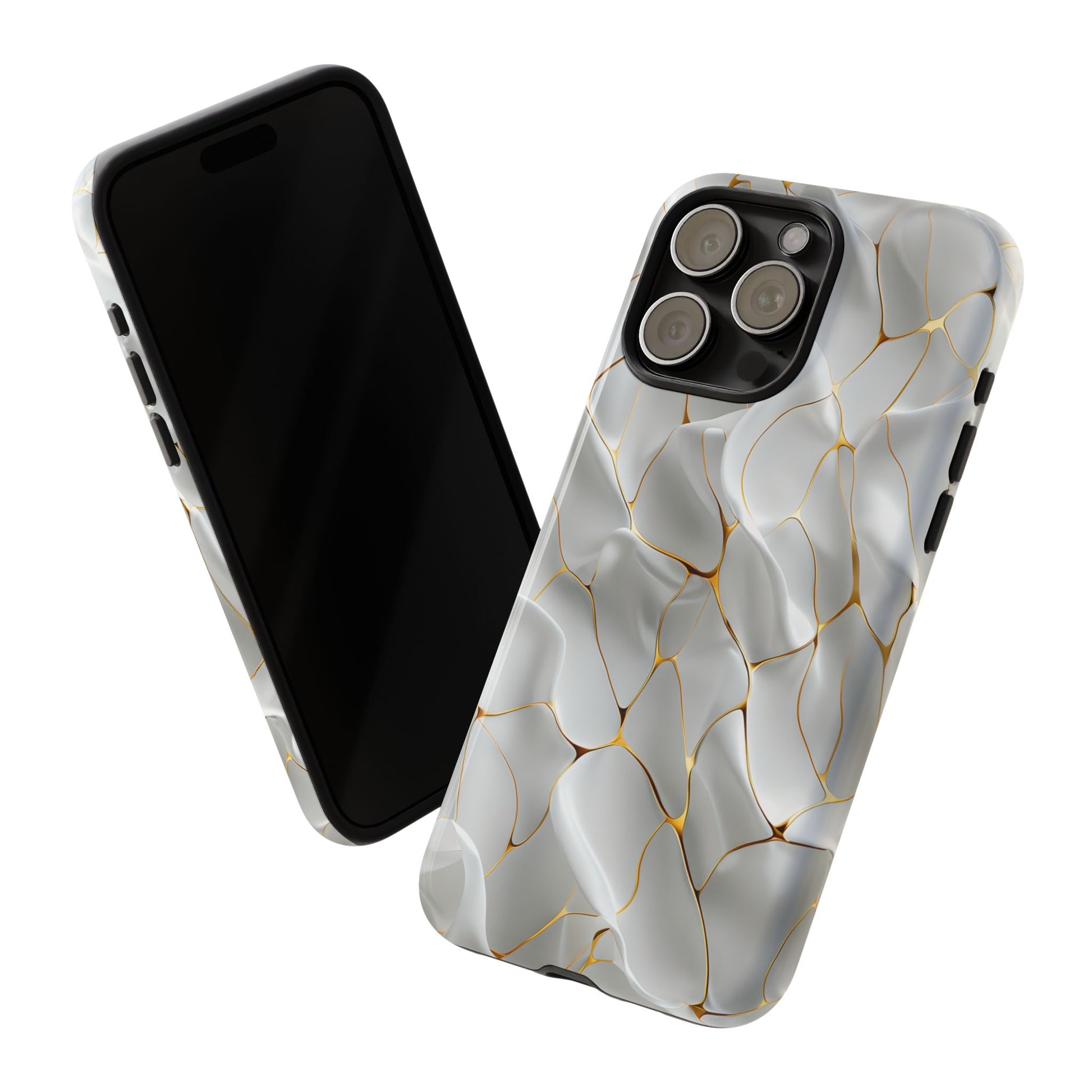 Elegant Phone Case with Golden Accents, Protective Mobile Cover, Stylish Tech Accessory, Perfect Gift for Any Occasion