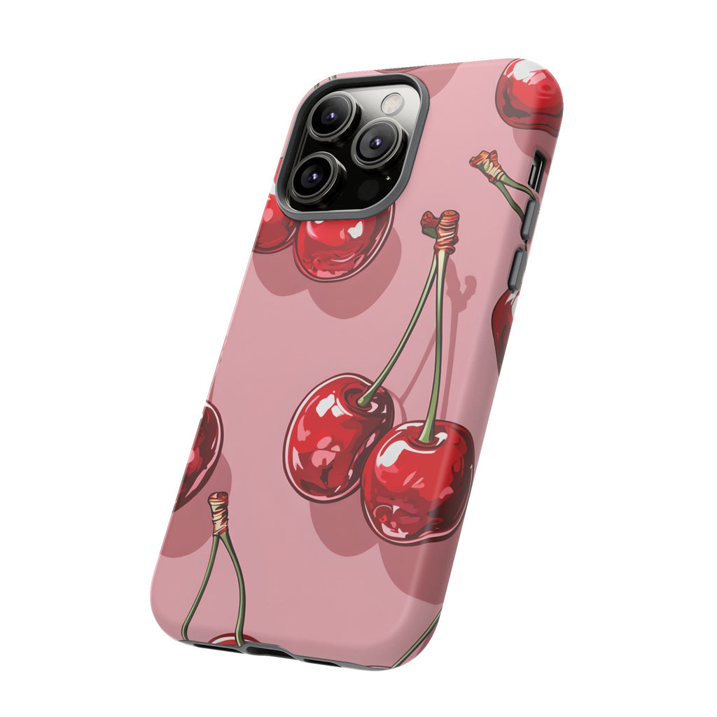 Cherry Blossom Phone Case, Tough Phone Cover, Cute Cherry Design, Summer Vibes, Phone Accessory, Gift for Her