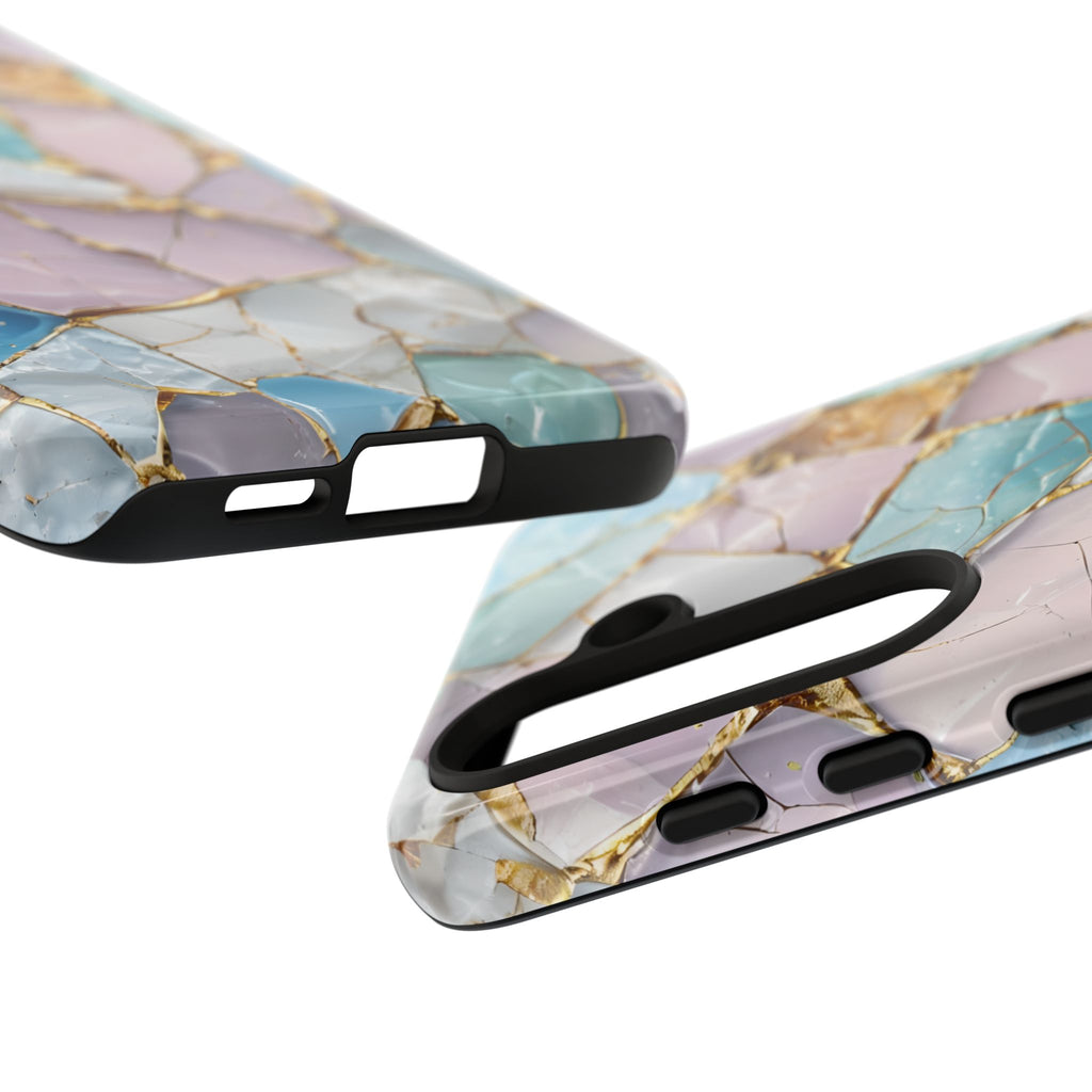 Colorful Phone Case - Tough Cases with Elegant Marble Design, Stylish Cover for Everyday Use, Gift for Her, Tech Accessory