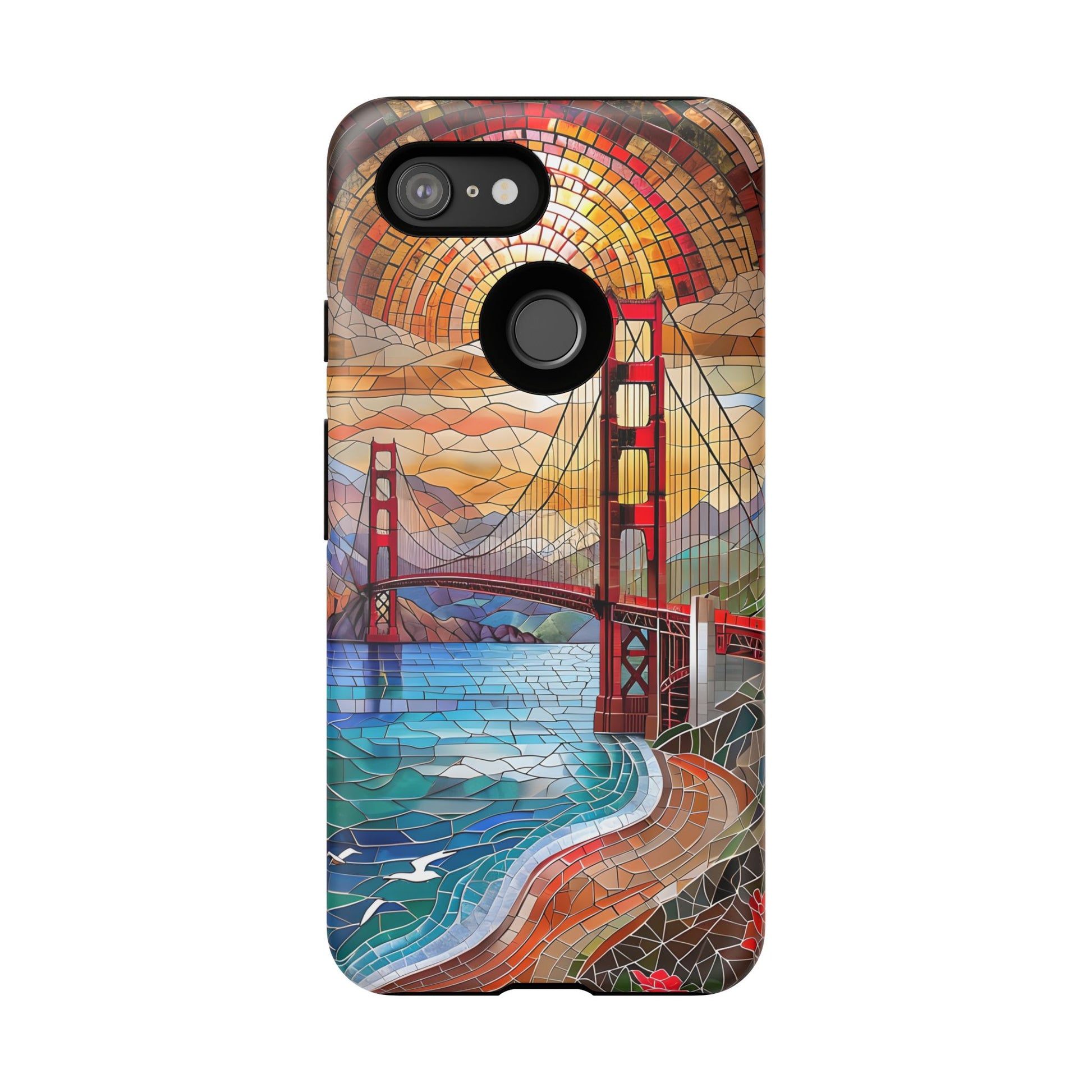 Golden Gate Bridge Phone Case, Artistic Phone Cover, Unique Gift for Travelers, Vibrant Cell Phone Accessory, Nature-Inspired Design