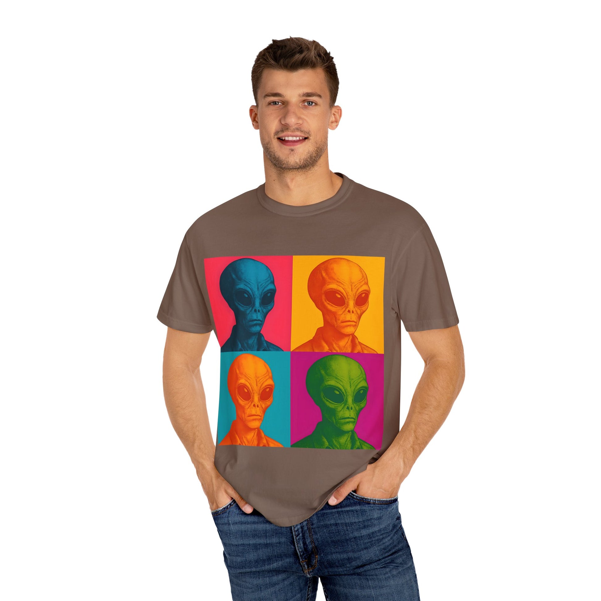 Pop Art Alien T-Shirt | Casual Wear, Gifts for Sci-Fi Fans, Vintage Style, Unisex Graphic Tee, Summer Fashion