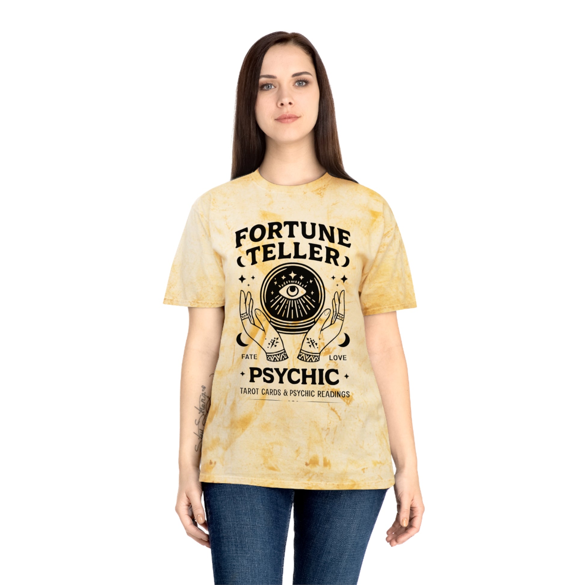 Psychic Fortune Teller T-Shirt, Unisex Tee, Spiritual Gift, Astrology Apparel, Tarot Card Top, Boho Style Tee