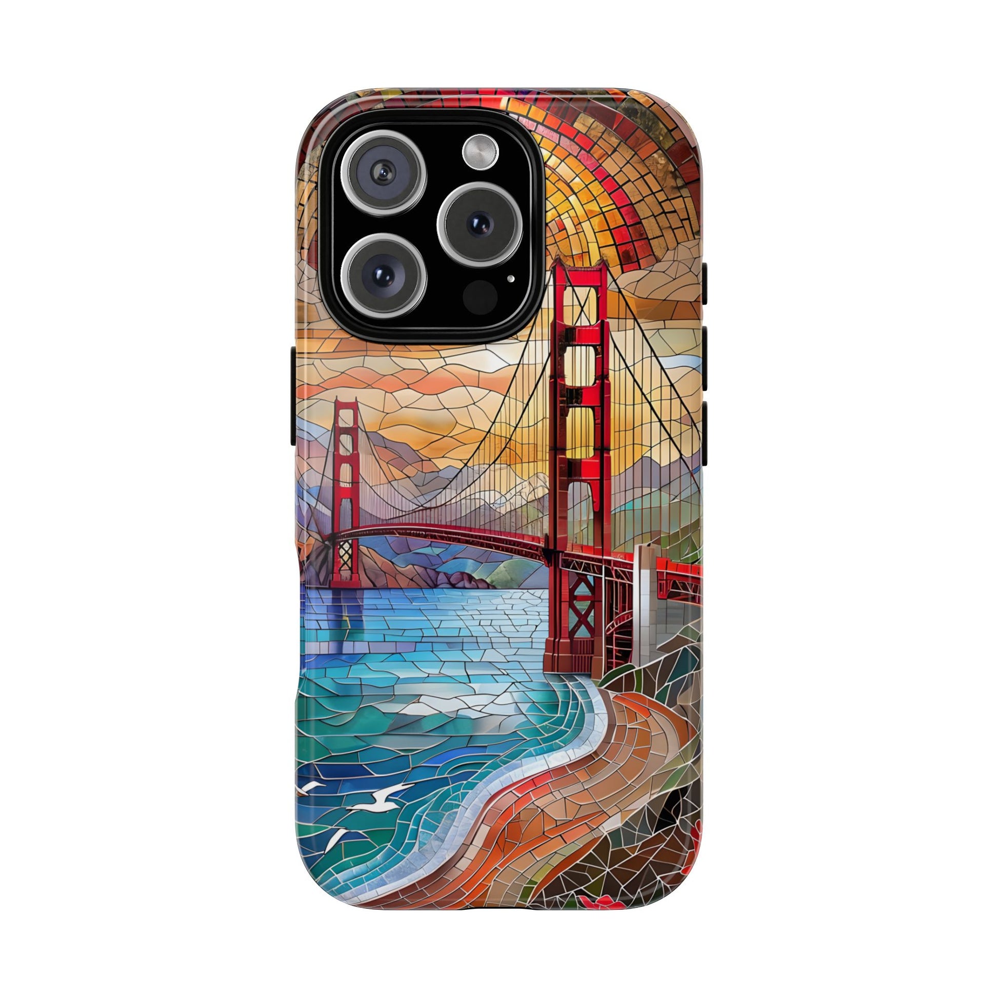 Golden Gate Bridge Phone Case, Artistic Phone Cover, Unique Gift for Travelers, Vibrant Cell Phone Accessory, Nature-Inspired Design
