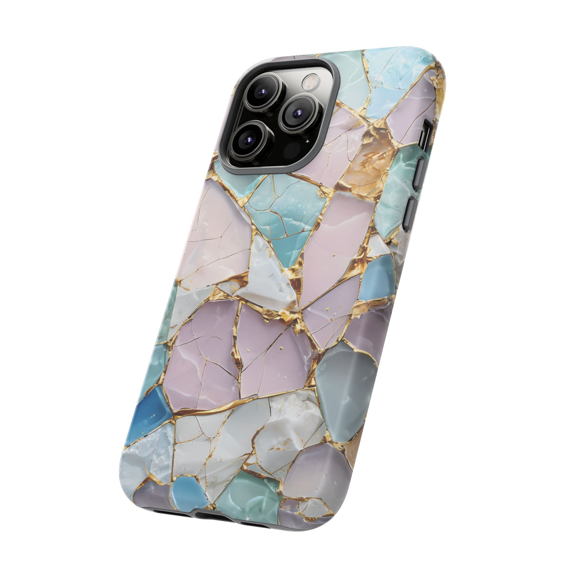 Colorful Phone Case - Tough Cases with Elegant Marble Design, Stylish Cover for Everyday Use, Gift for Her, Tech Accessory