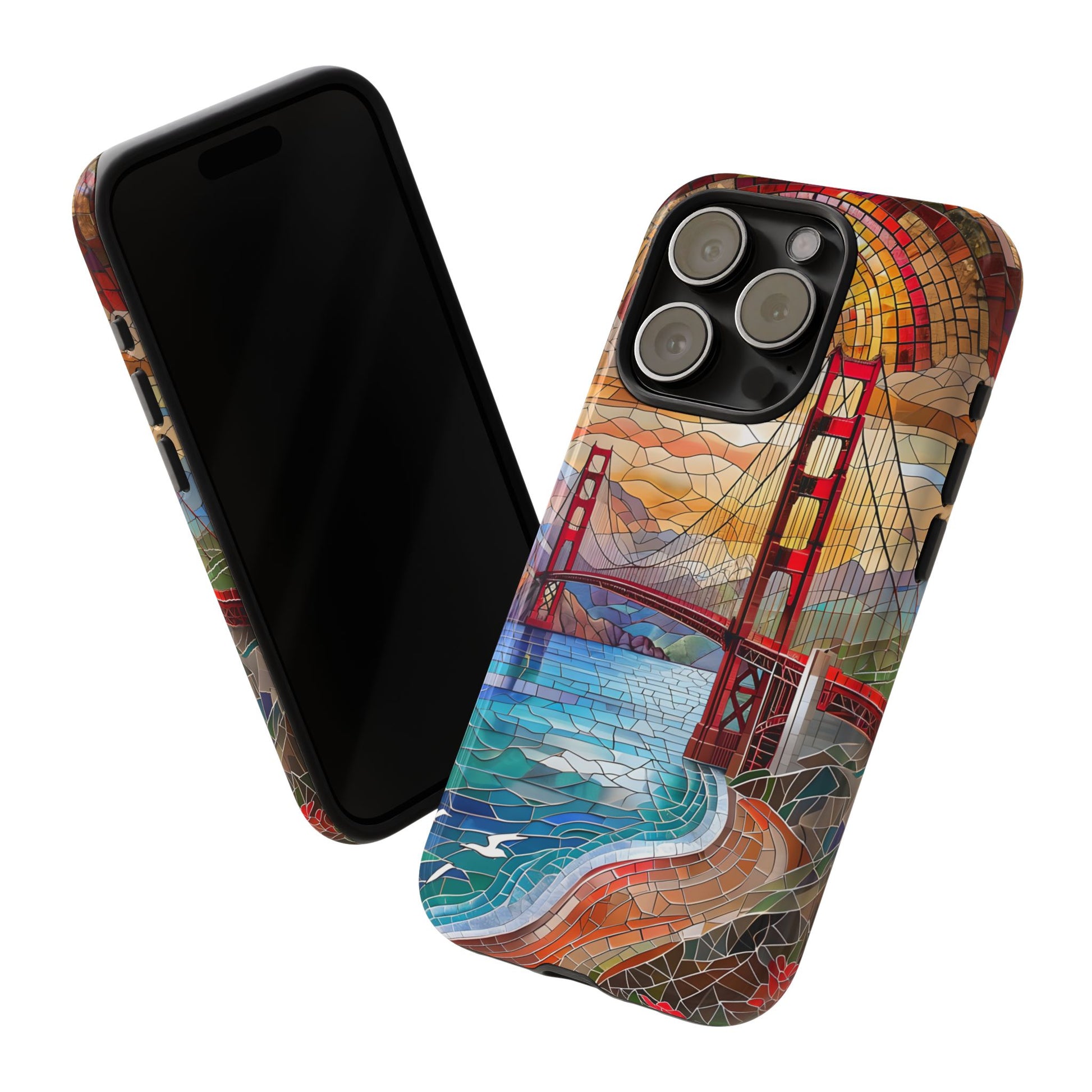 Golden Gate Bridge Phone Case, Artistic Phone Cover, Unique Gift for Travelers, Vibrant Cell Phone Accessory, Nature-Inspired Design